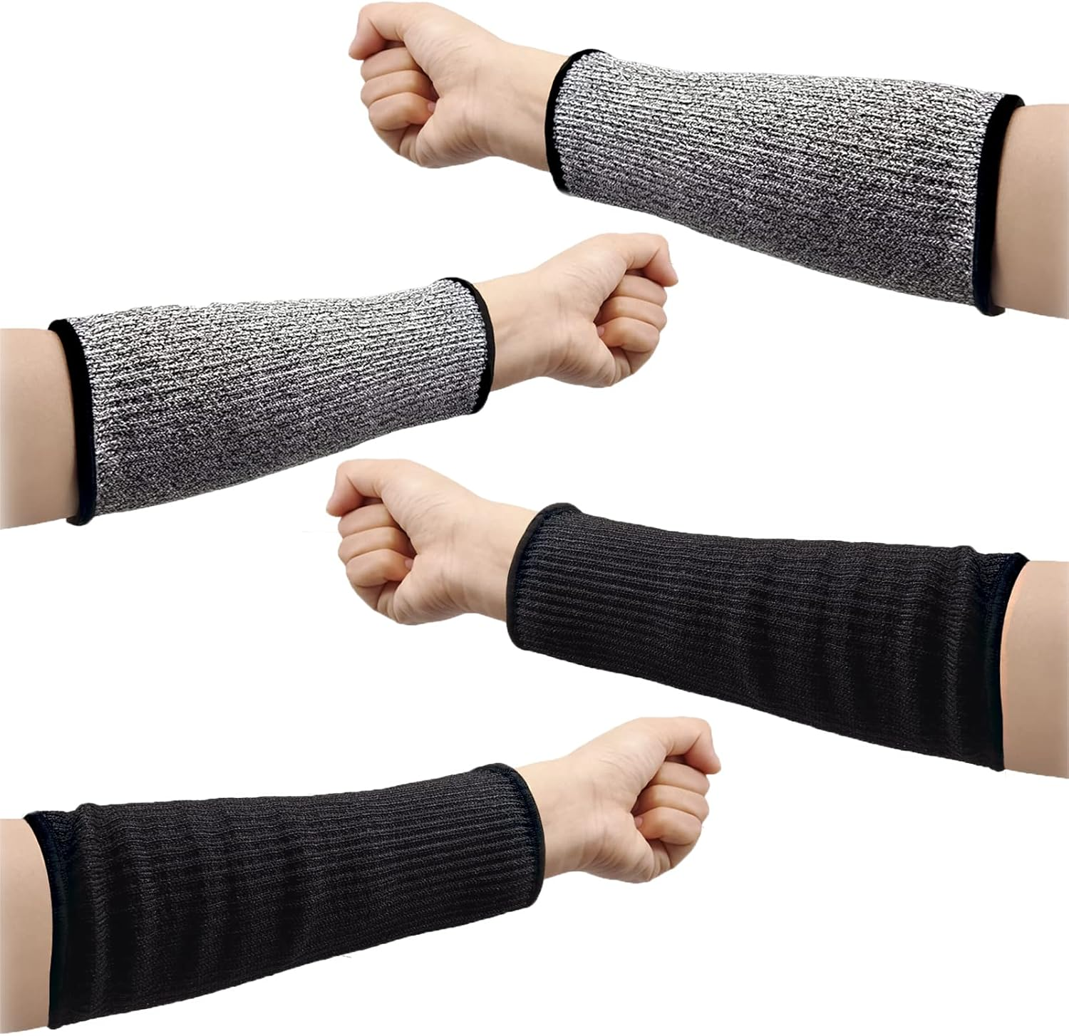 BLMHTWO 2 Pairs Cut Resistant Sleeves, Level 5 Arm Protection Sleeves Protective Arm Sleeves for Work Men Women Forearm Sleeve Gardening Sleeves Arm Protection for Garden Kitchen Cooking image number 4
