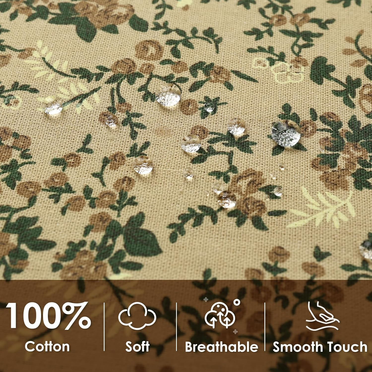 Surblue Cotton Aprons for Women Japanese Style Waterproof Cute Kitchen Aprons with Pockets Pinafore Dress for Painting Cleaning Cooking Gardening - Beige image number 5