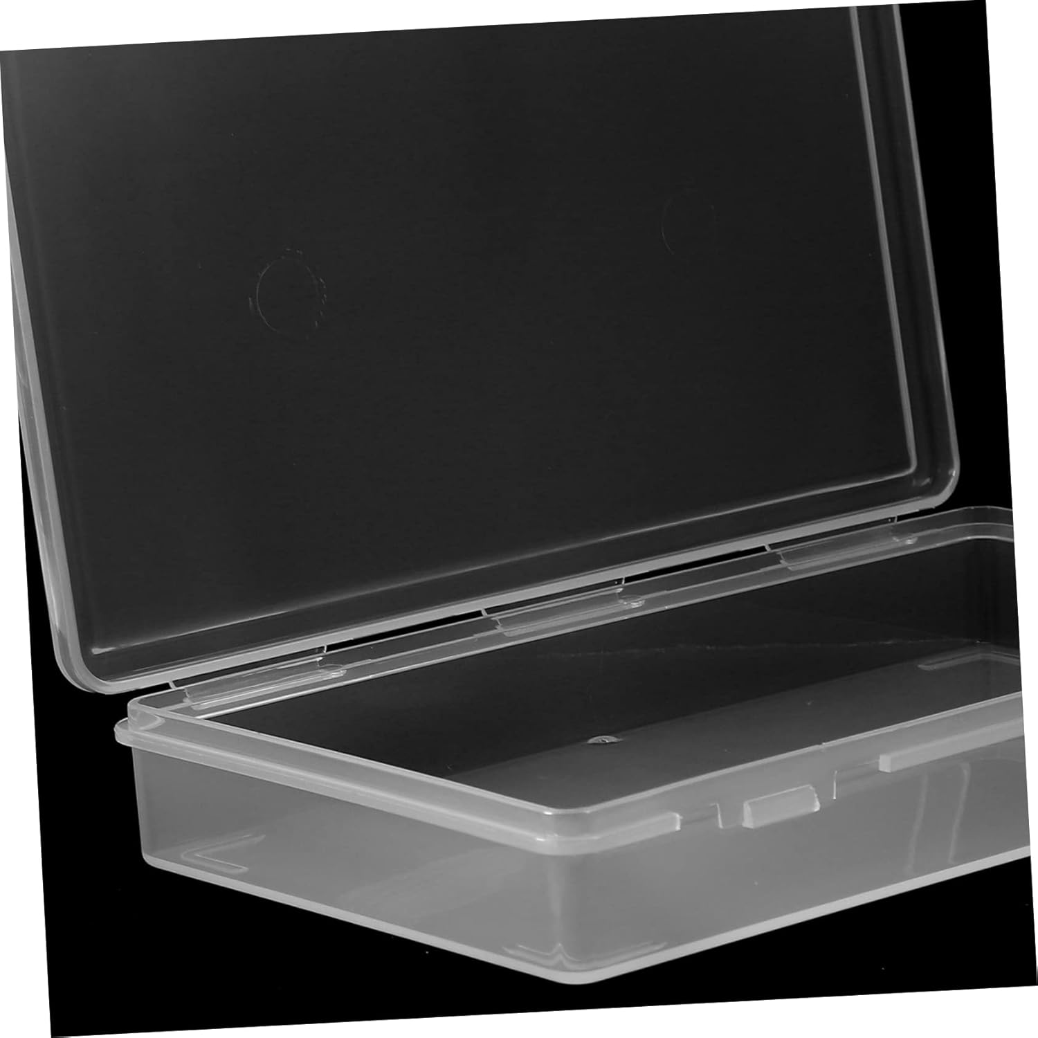 2Pcs Stackable Storage Box Plastic Cards Case Lid for Photo Organizer Cases for Craft Storage Containers and Pictures Holder image number 5