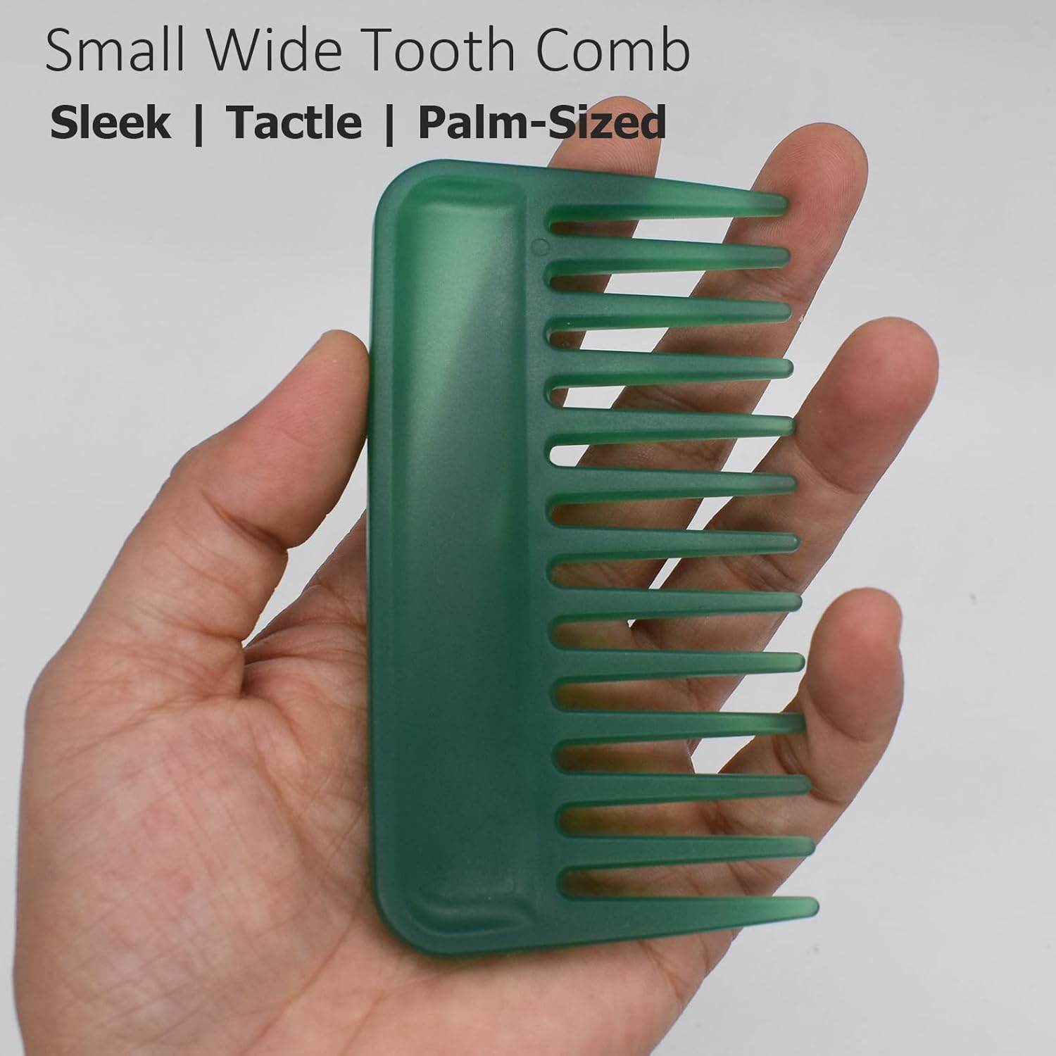 Professional Hair Comb, Streaker Texture Pocket Size Detangling Combs for All Hair Types, Women, Men, Kids, Home, Office, Car, Travel, Handbag, Gym Bag (Green, 1) image number 3