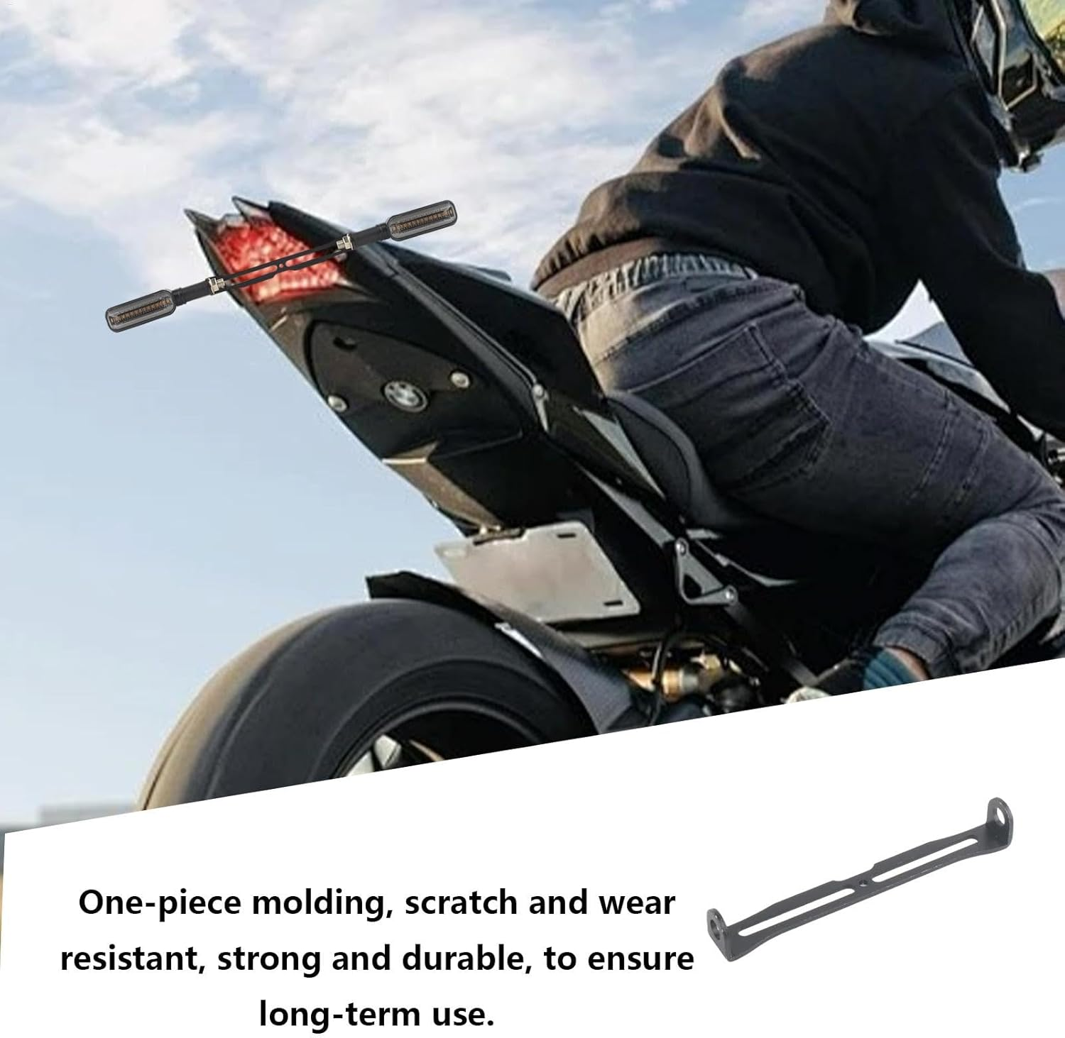 Motorbike Rear Indicator Relocation Holder - Motorcycle Signal Lamp Shock Mounting Bracket | Turn Signals Mount Light Location Holder | Aluminum Alloy Lamp Support Mount Motorcycle Mounting Bracket image number 1