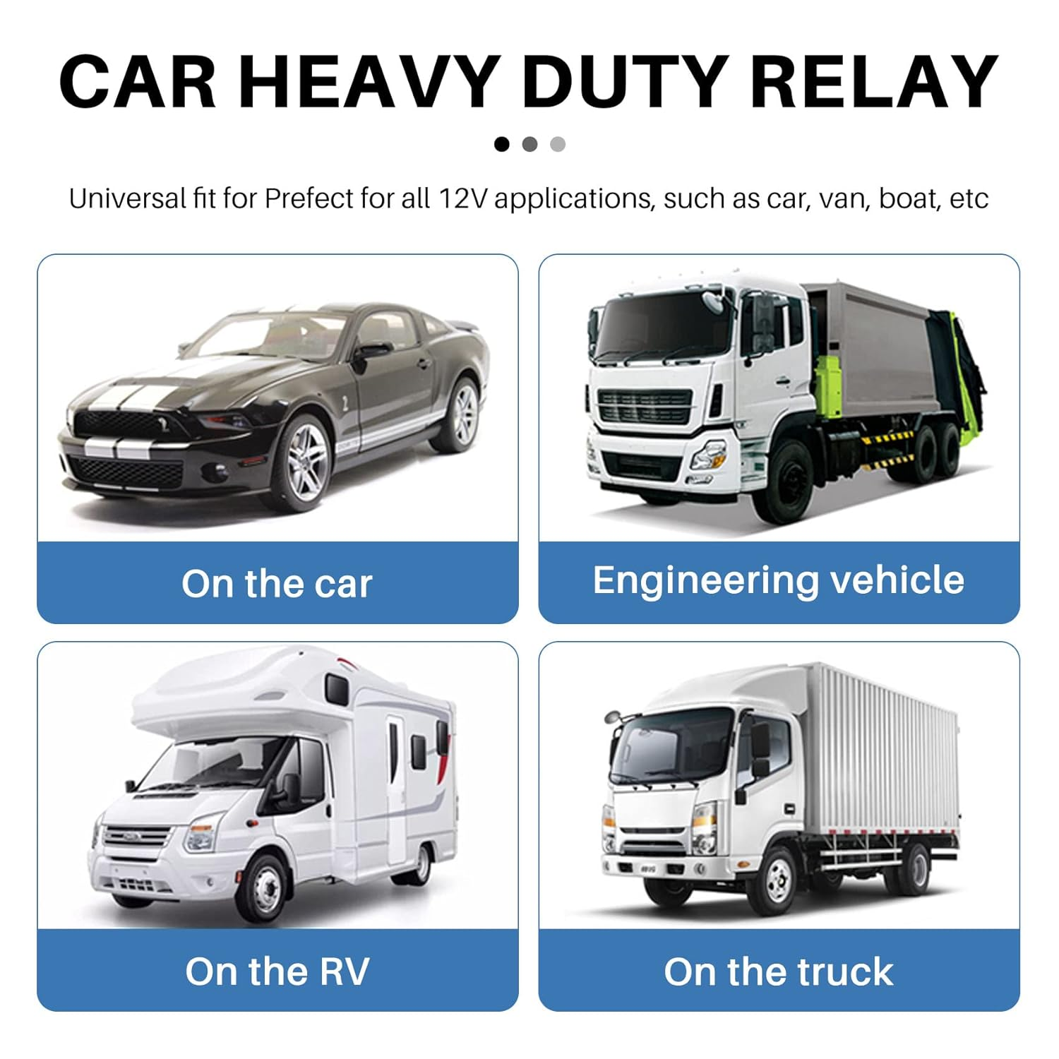 Spacesea 12V 100Amp 4-Pin Heavy Duty On/Off Switch Split Charge Relay for Auto Boat Van Black