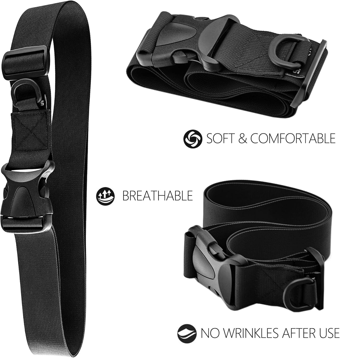 SAMSFX Fishing Adjustable Wader Belt Fishing Waist Belt Fishing Belts Essential Tool image number 1