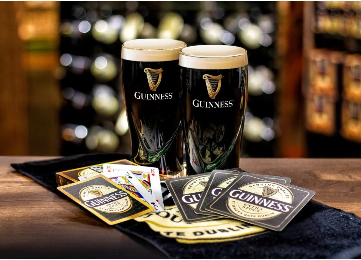 Official Guinness Home Bar Pack with Mats, Glasses, Towel & Cards image number 5