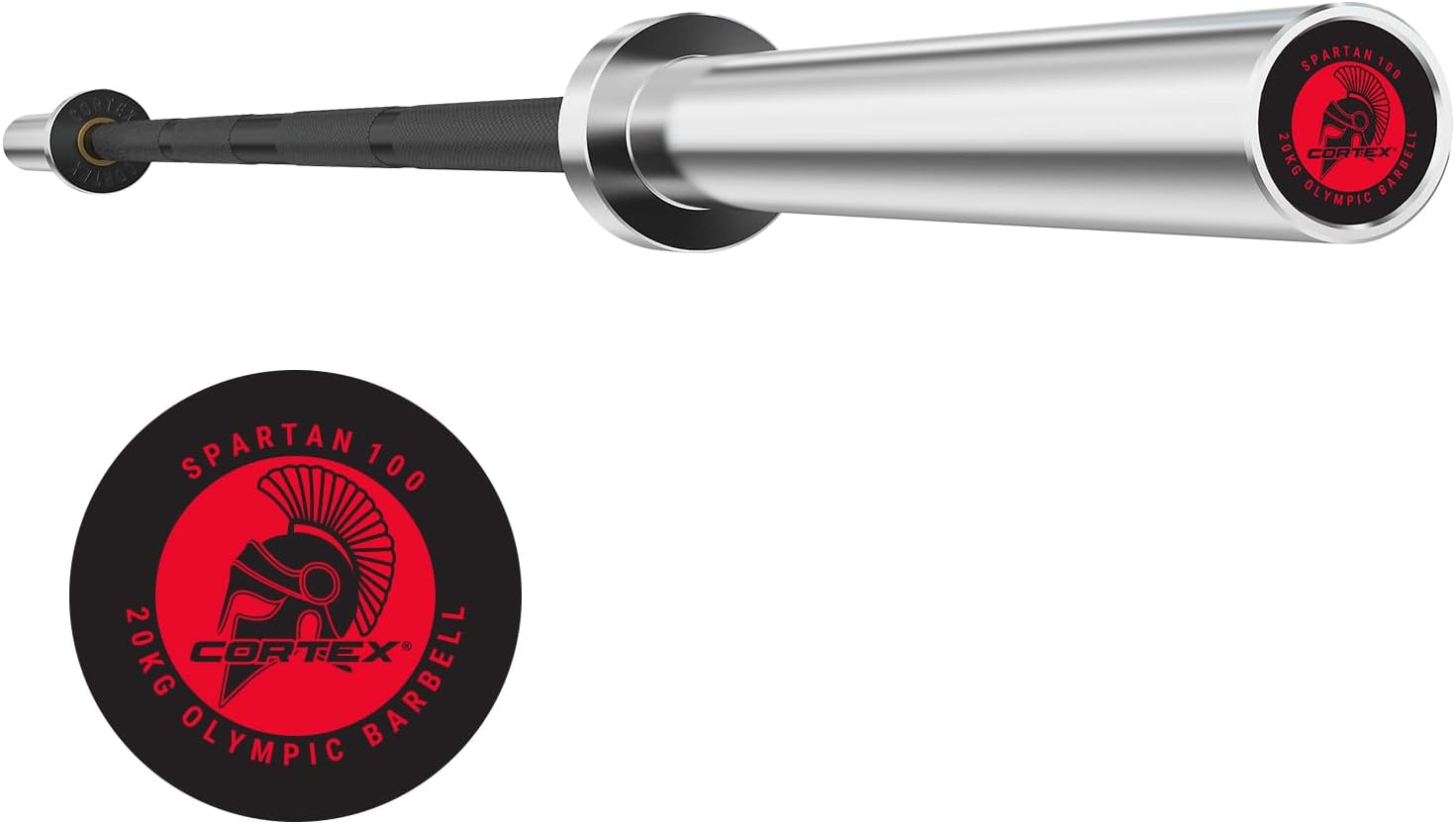 Cortex Spartan 100 Olympic Weight Lifting Barbell, Black Oxide image number 2