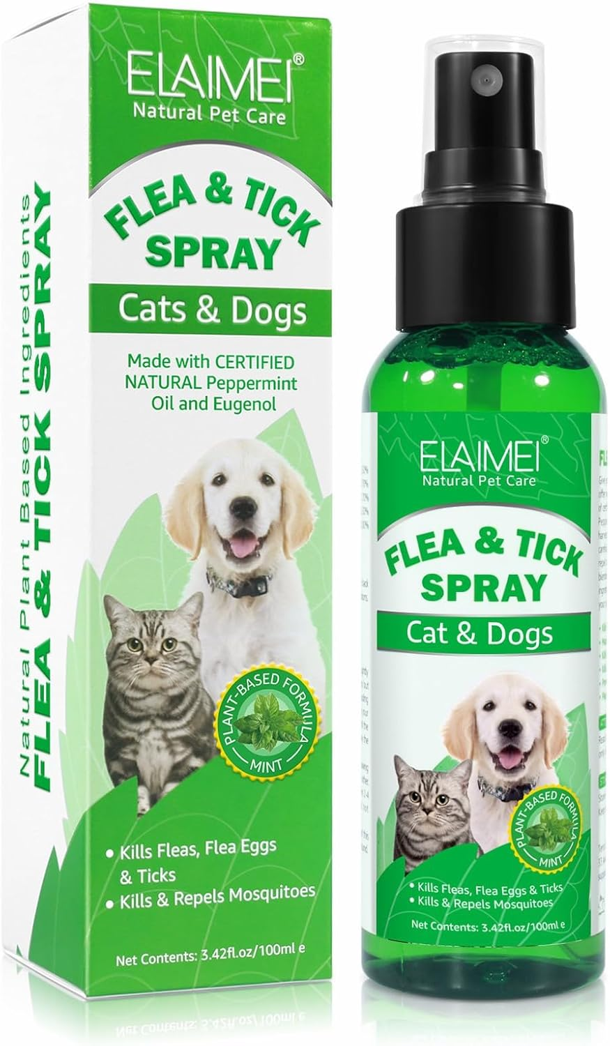 Pet Deworming Liquid Cat & Dog Flea & Tick Cleanser Lice & Tick Remover Drops (Spray 118ML) image number 3