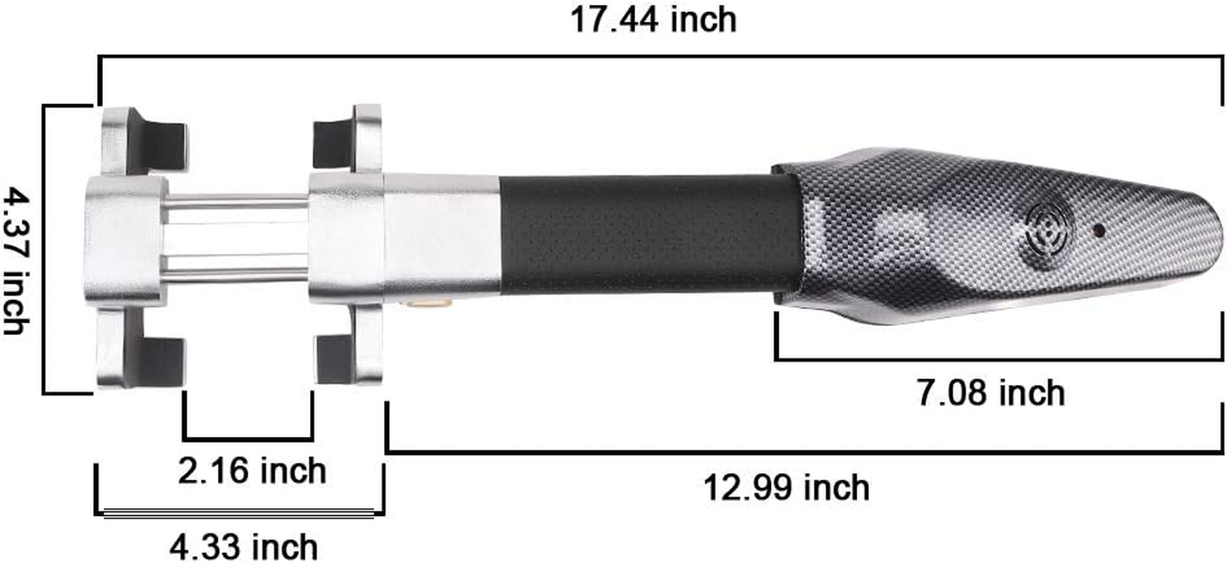 Steering Wheel Lock Universal Car anti Theft Security Alarm Closure Retractable Anti-Theft Protection image number 3