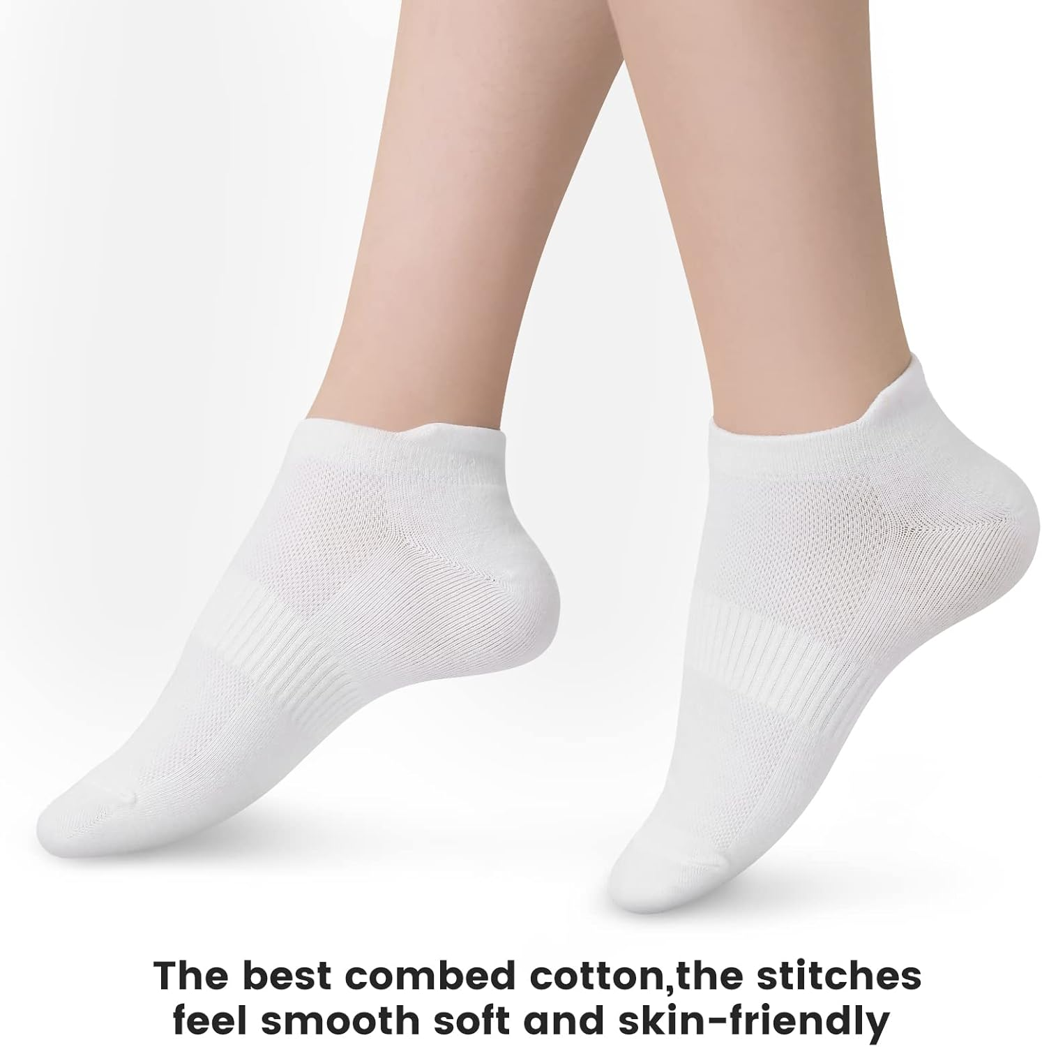 Women'S Ankle Running Socks - Low Cut Athletic Sports Soft Thin No Show Socks with Tab 6 Pairs image number 6