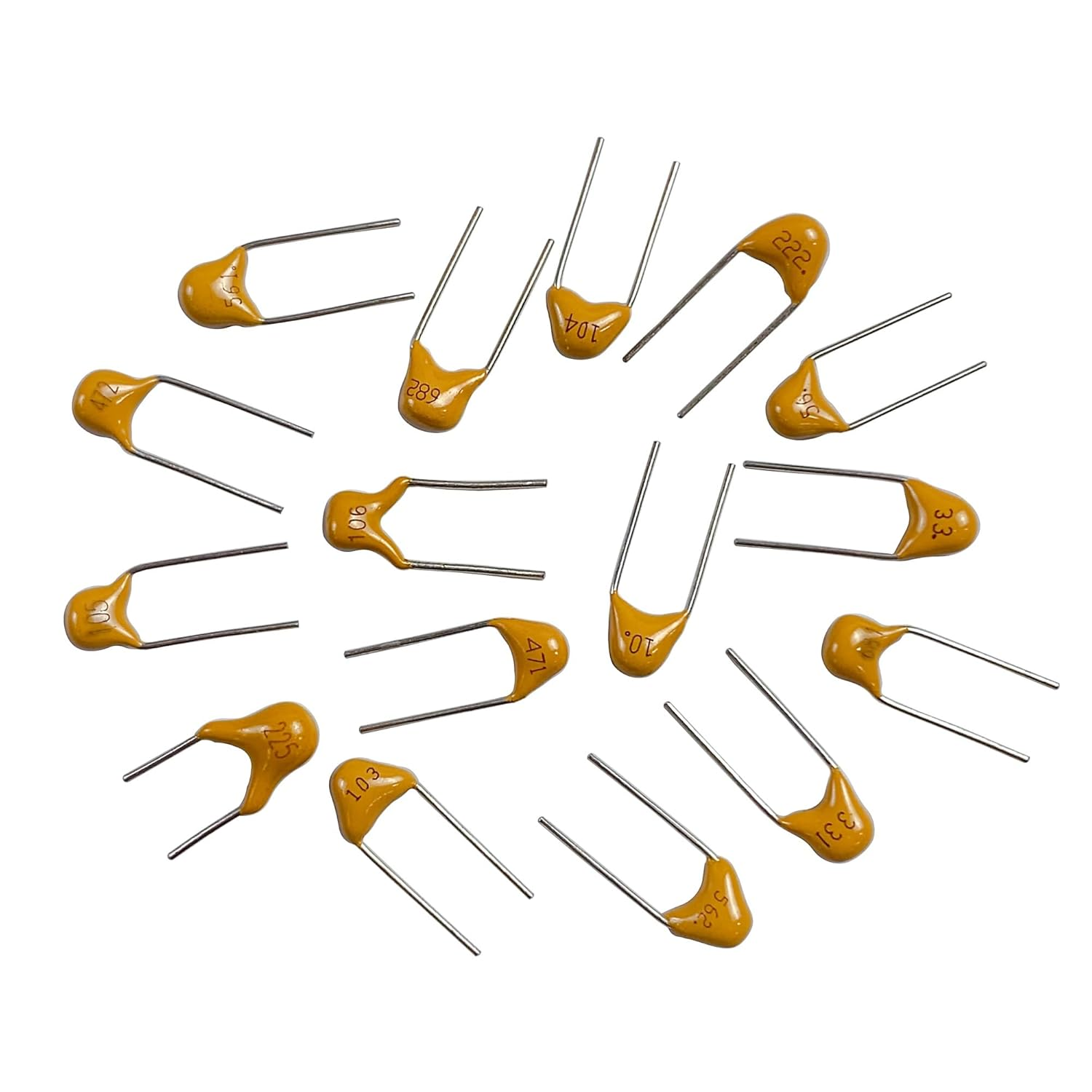 MOKMMKIT 32 Values 800 Pieces Ceramic Capacitor Assortment Kit Capacitors from 10Pf to 10Uf 50V Multilayer Monolithic Capacitor