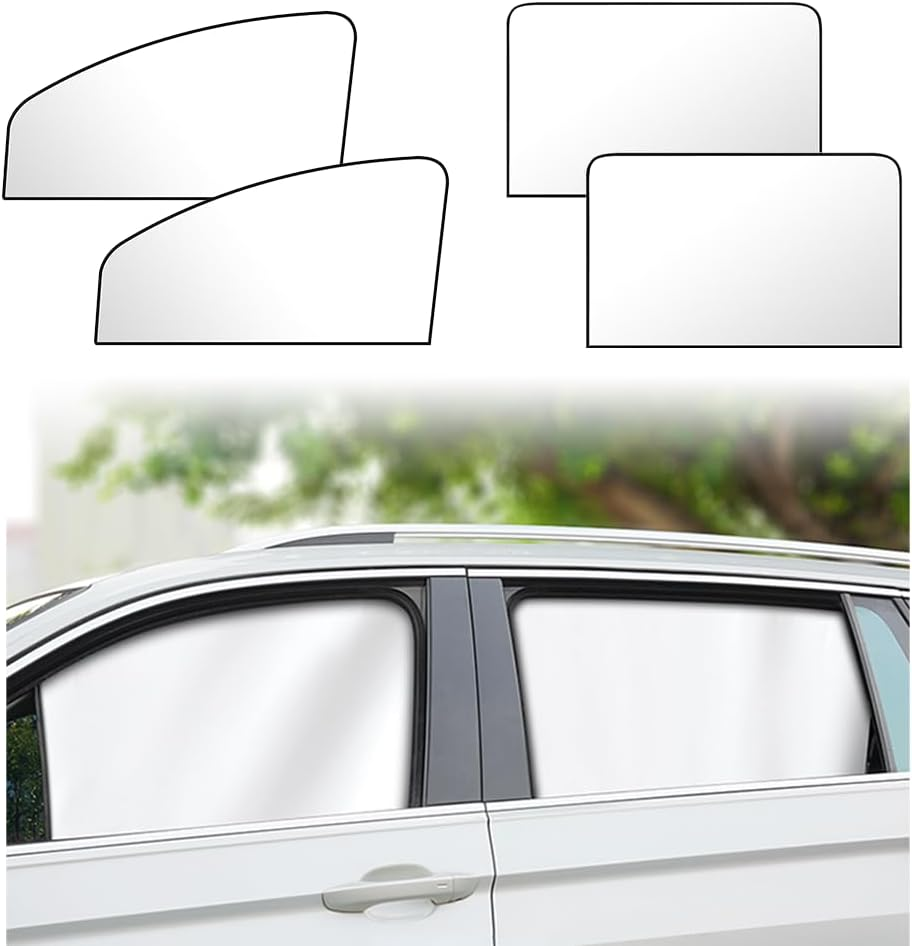 Magnetic Car Window Shade - Full Blackout for UV Block&Privacy Protection with Car Side Window Sun Shade- Universal Suv,Truck,Auto Privacy Shades (A-Side Window/4Pcs)