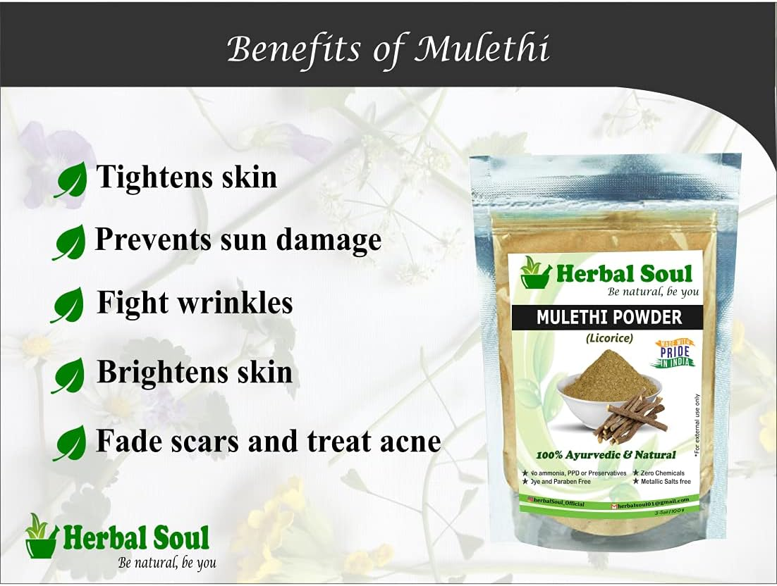 Herbal Soul Combo of Neem Powder + Mulethi Powder + Reetha Powder + Shikakai Powder | 400 Gm image number 4