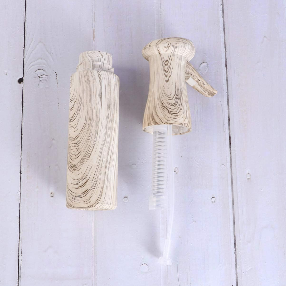 Lurrose Empty Spray Bottle Wood Grain Continuous Fine Mist Spray Water Bottle Stylist Refillable Sprayer Bottle 250Ml image number 1