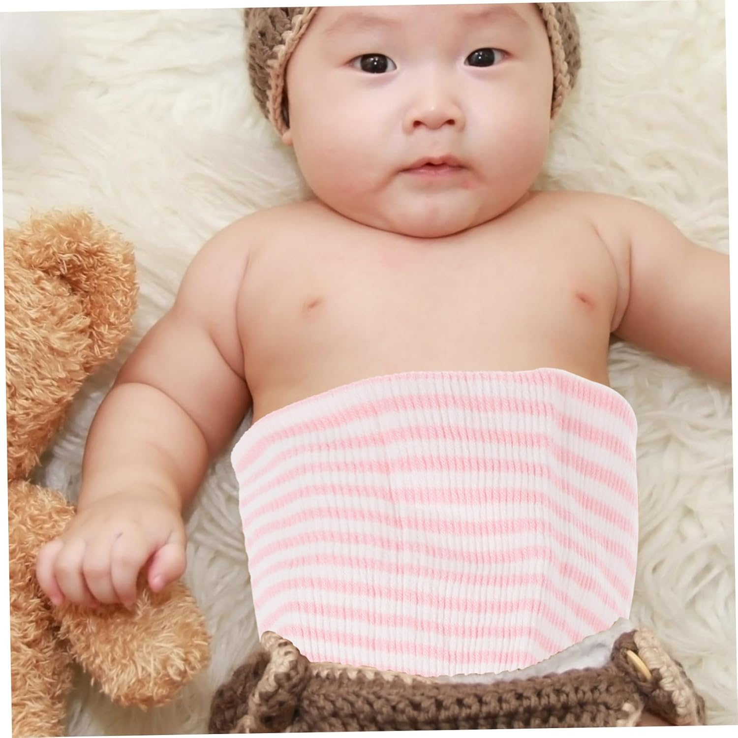 Cotton Newborn Belly Band for Boy Girl Soft Breathable Waist Support Wrap Comfortable Belly Protector