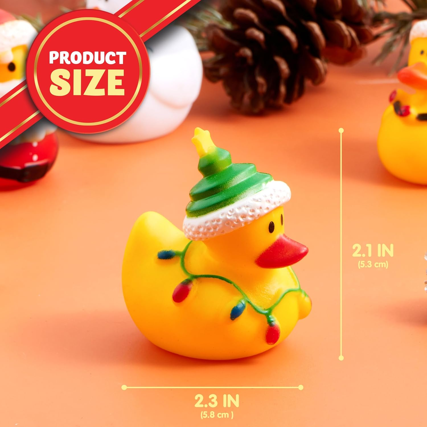 JOYIN 24 PCS Christmas Ducks for Christmas Stocking Stuffers, Xmas Rubber Duck Bath Toys for Kids Gift, Christmas Party Favor Novelty Duckies for Boys, Girls and Toddlers image number 3