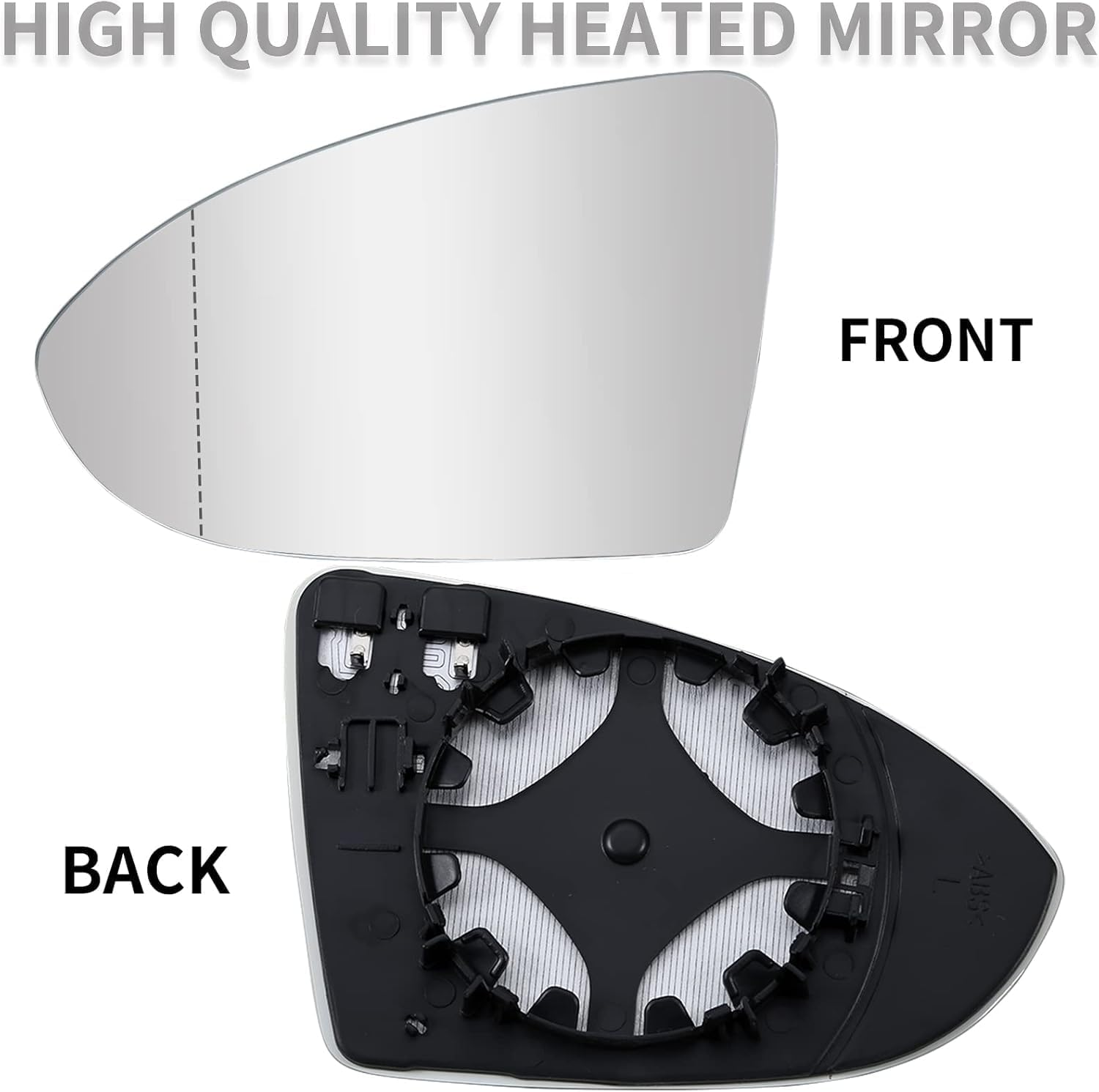 Right Side Heated Mirror Glass Compatible with Golf 7/7.5/Gti/R-Line (Golf MK7 MK7.5) 2013-2020 Volkswagen MK7 GTI R Sportwagen Alltrack Jetta OEM: 5G0 857 522 - Left (Driver Side) image number 3