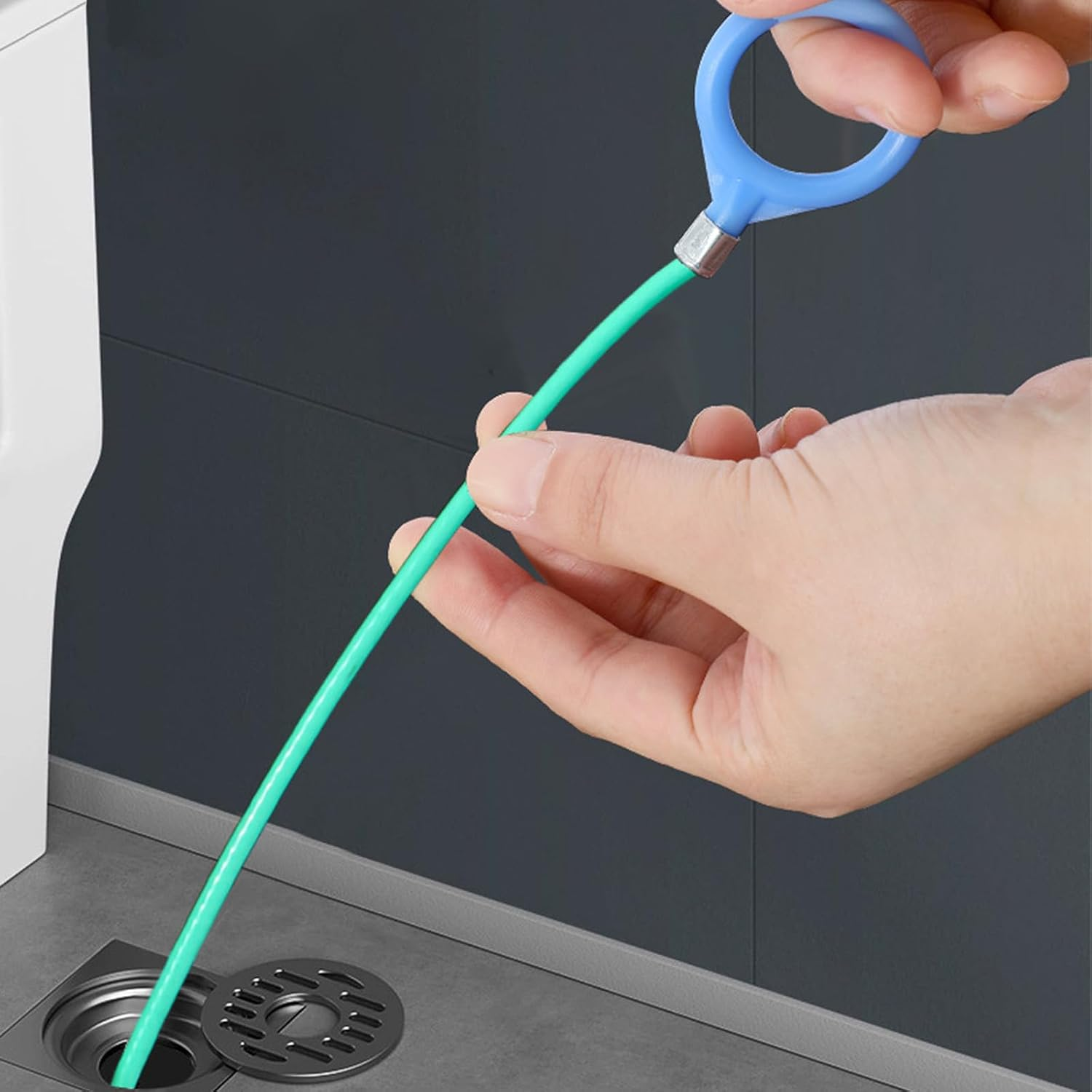 Pack of 6 Drain Cleaner Spiral, 90 Cm Long Spiral Drain Pipe Cleaning, Drain Spiral Stainless Steel Cleaning Hook Sticks, Flexible Pipe Cleaning Brush, Pipe Brush, Hair Catcher for Drain image number 2