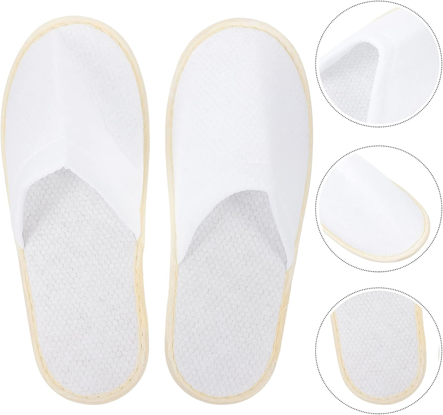 Spa Slippers Home Guest Disposable: 5 Pairs Bathroom Non- Slip Shower Sandal Bath Slippers Indoor Slippers for Mens Womens image number 5