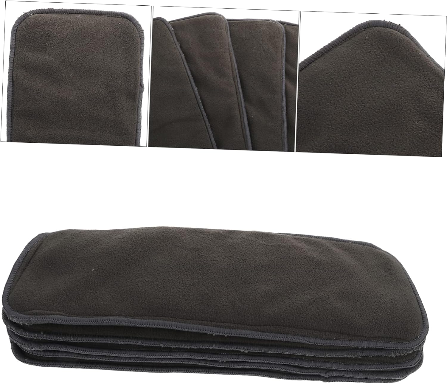 Kisangel 5Pcs Bamboo Charcoal Diaper Liner Washable Nappy Pad Changing Pad Comfortable Breathable Pack image number 3