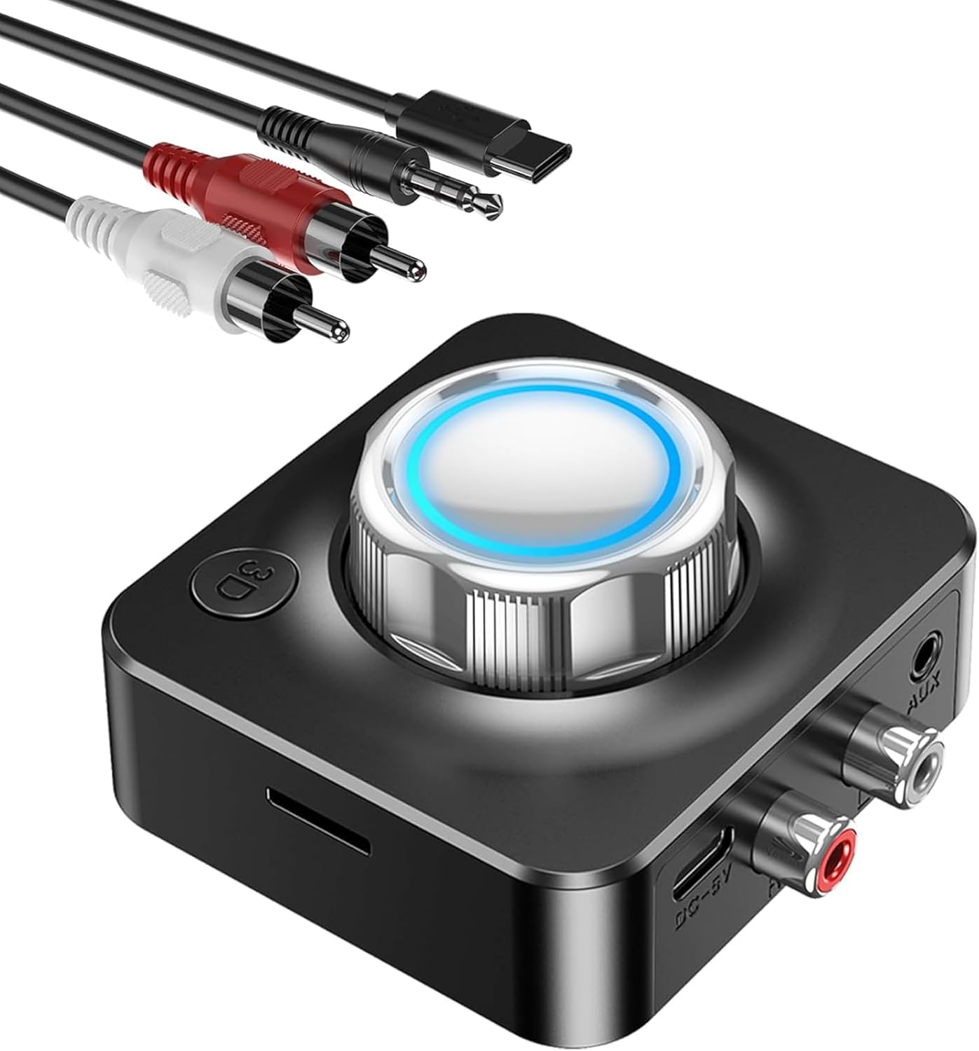 Bluetooth Receiver for Home Stereo, Audio Transmitter Receiver MP3 Player, RCA Hifi Music Adapter with 3D Surround Low Latency, for Old Speakers/Car Stereo, Support TF Card/3.5Mm Auxiliary image number 1