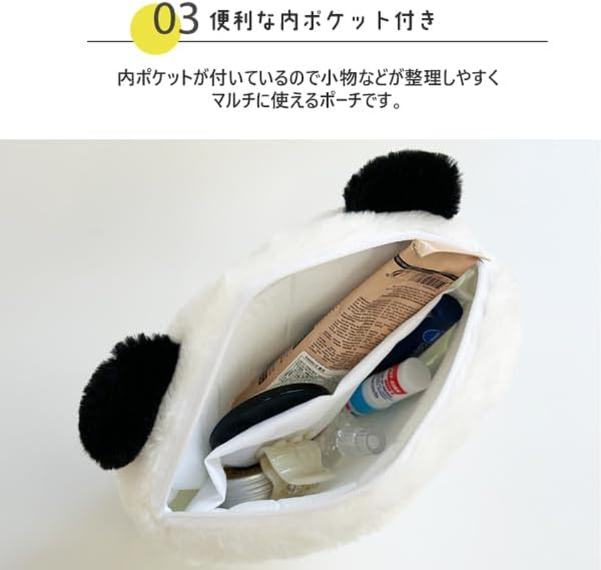 Stream Market Pouch Panda Mini Pouch Fluffy Face Pouch PAP057 image number 5