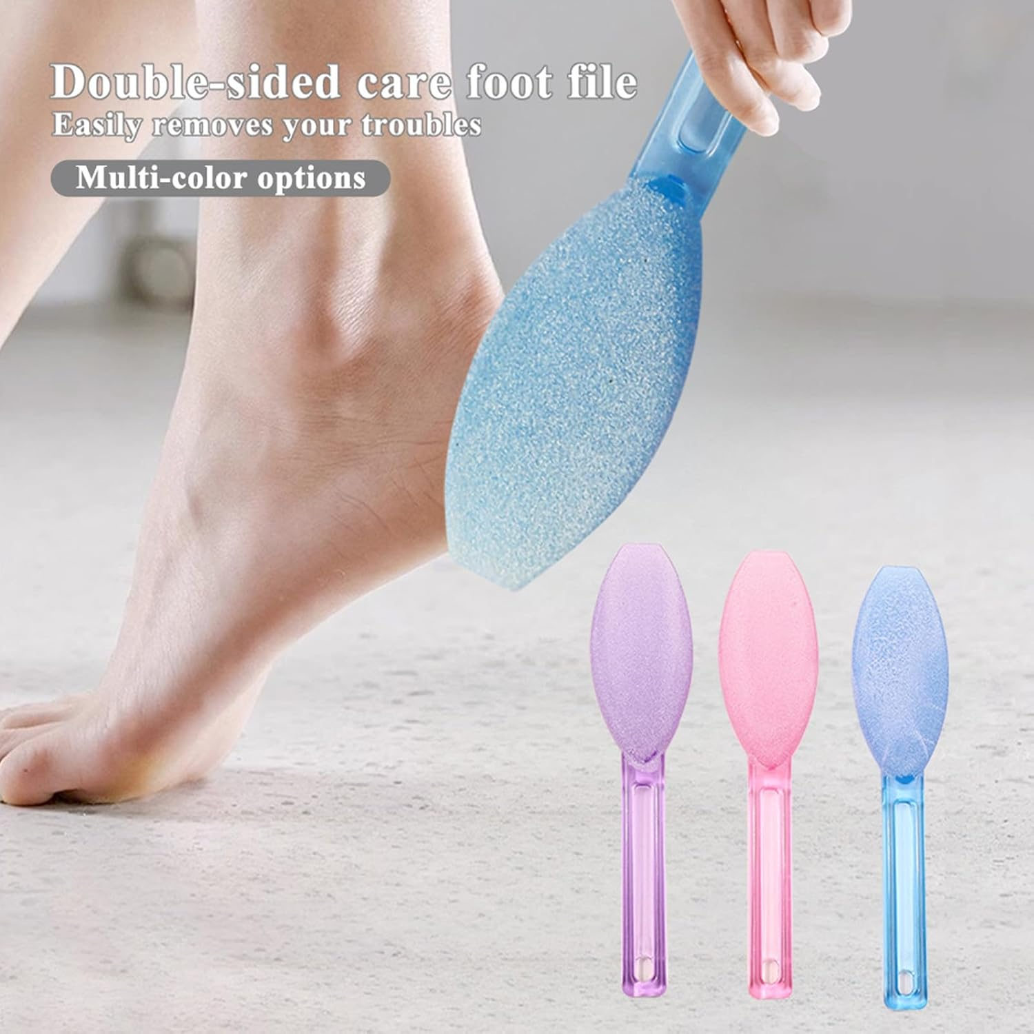 YUYTE Foot Scrubber File Pedicure Tool Ergonomic Multifunctional Foot Scraper with Comfortable Handle for Home and Nail Salon Use Pack of 3 image number 5