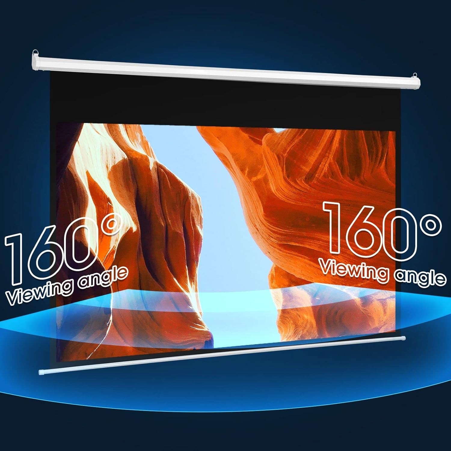 OGL Projector Screen 100 Inch 16:9,Auto-Locking Portable Projection Screen for 4K 3D 1080P HD, Movie Screen for Indoor Outdoor Home Theater Office Movies image number 3