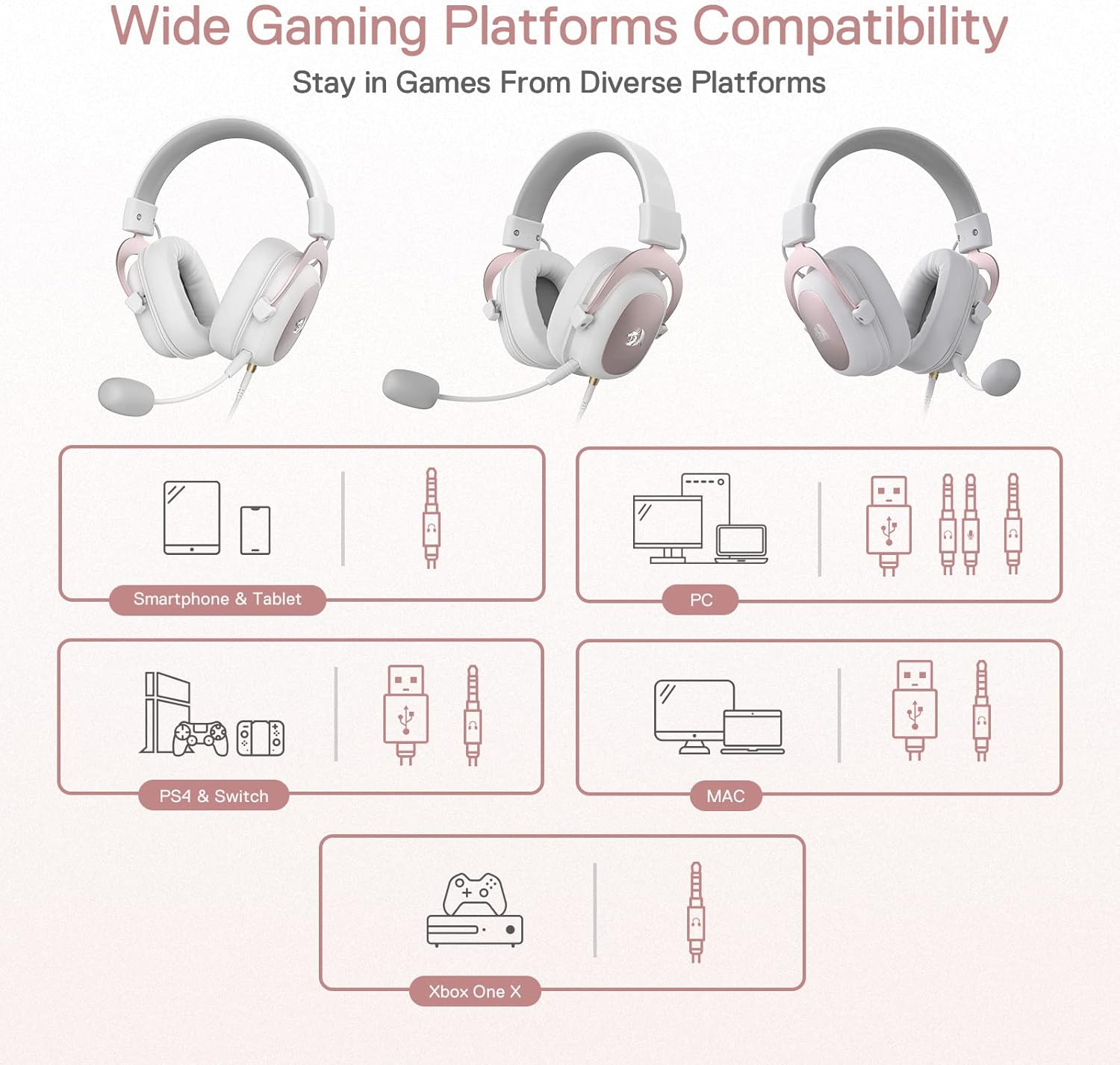 Redragon H510 Zeus Wired Gaming Headset - 7.1 Surround Sound - Memory Foam Ear Pads - 53MM Drivers - Detachable Microphone - Multi Platforms Headphone - Works with PC, PS4/3 & Xbox One/Series X, NS image number 4