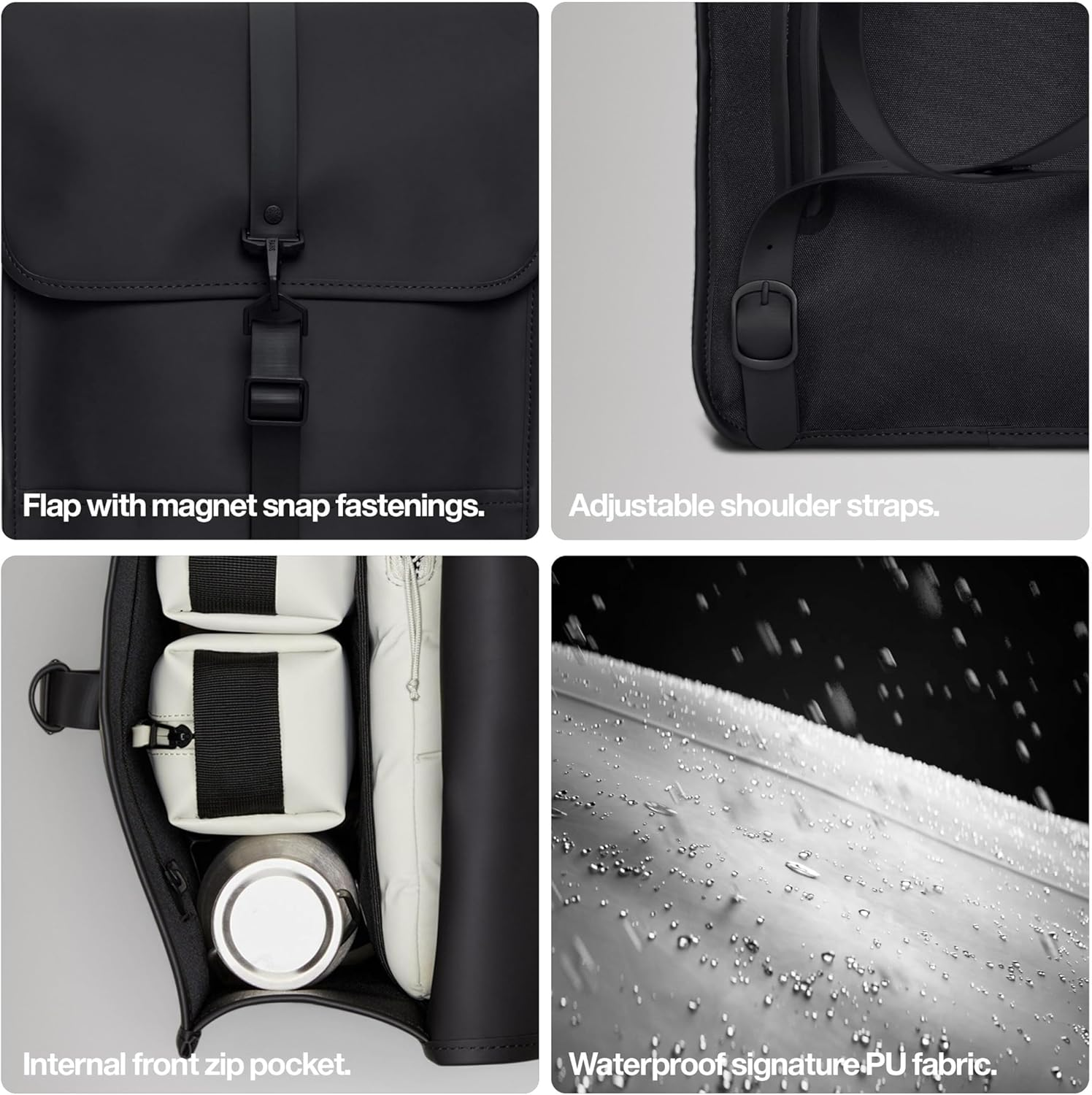 RAINS Backpack W3 - Backpack for Men and Women - Laptop Bag for Work or Travel image number 5