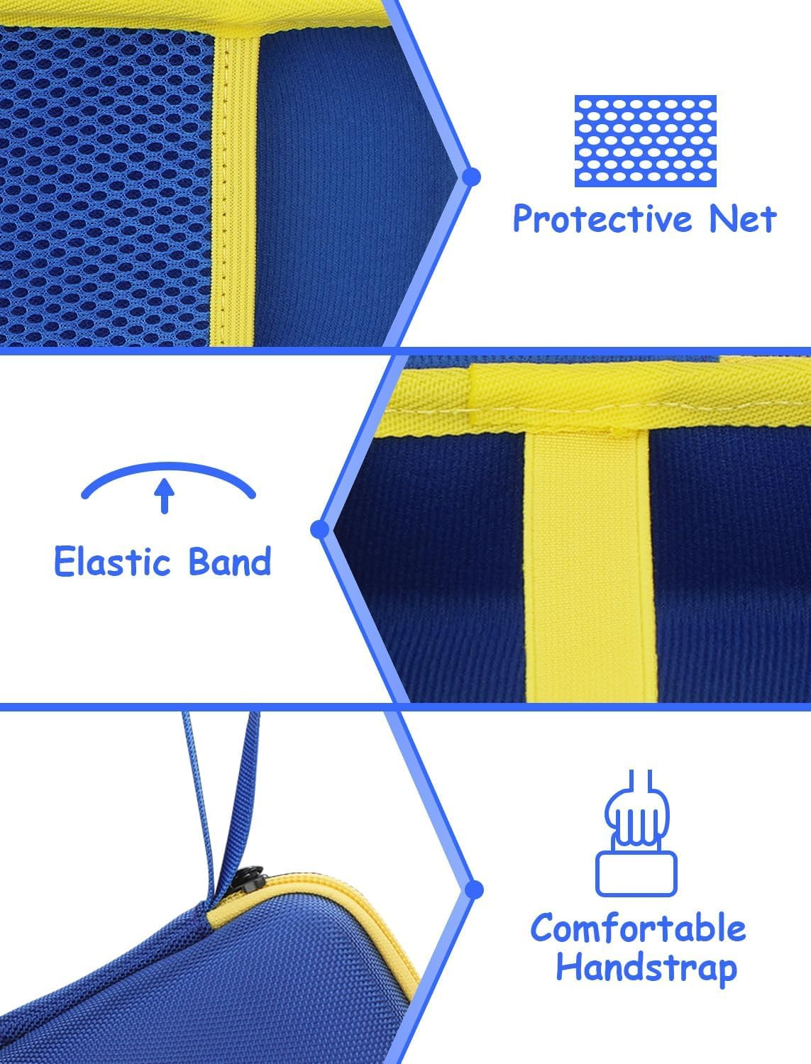 Hard Travel Case Compatible with Yoto Mini 2024 Edition, Kids Audio & Music Player, Portable Holder Bag for Children&rsquo;S Speaker Plays Audiobook Cards Blue Yellow image number 3