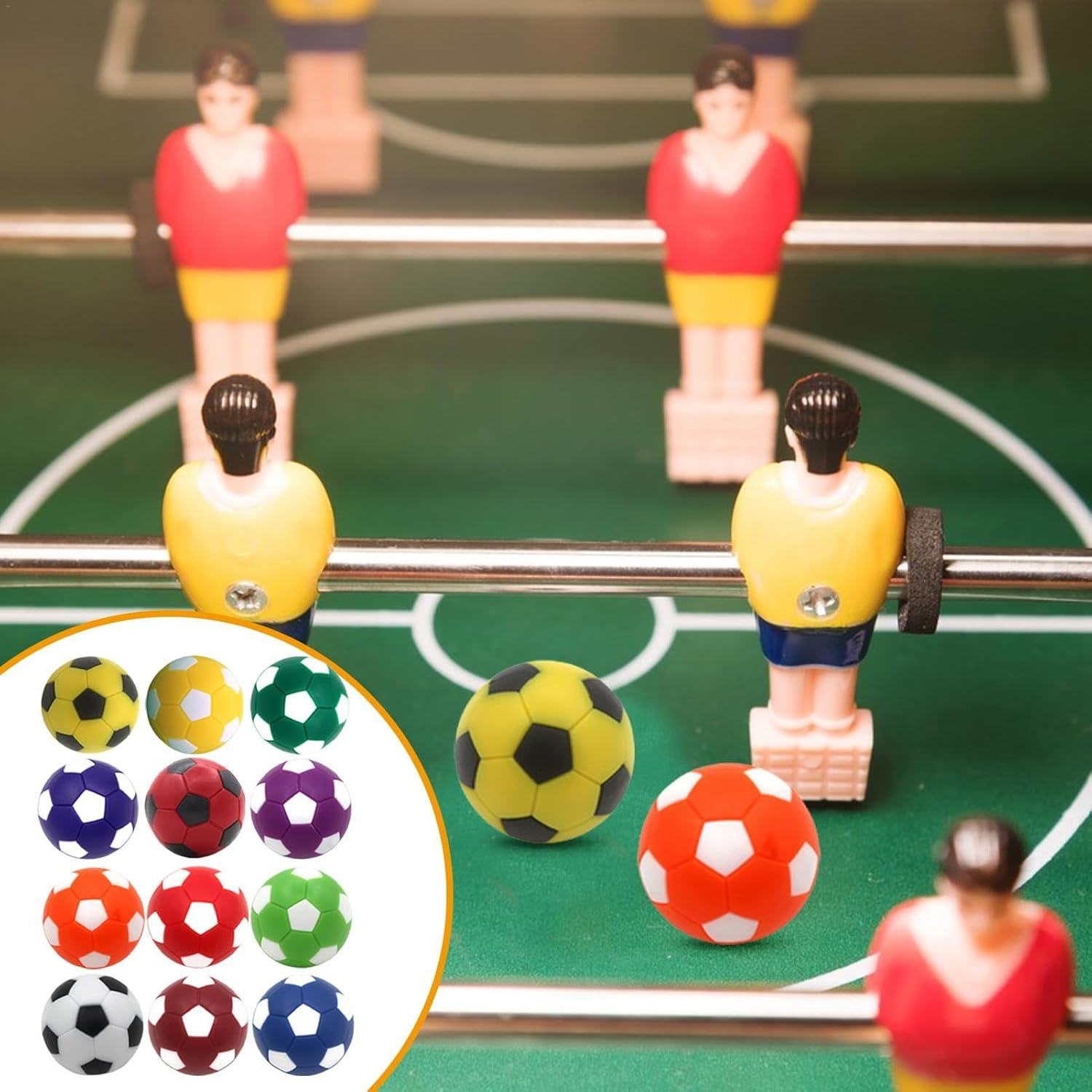 Tabletop Foosball Ball - Small Foosball Ball Desktop Soccer Balls - Table Game Foosball Ball Suitable for Adults and Children image number 2