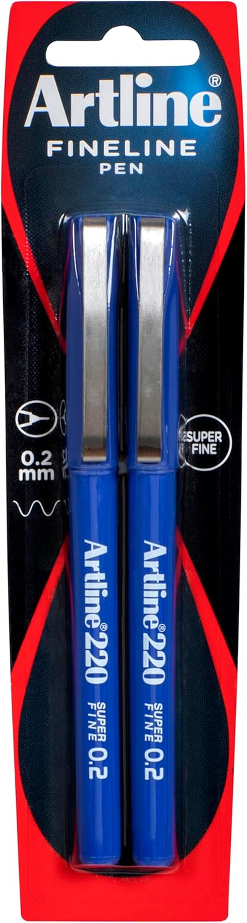 Artline 220, 122003, Fineliner Pen, 0.2Mm, Red, 1 Pack image number 2