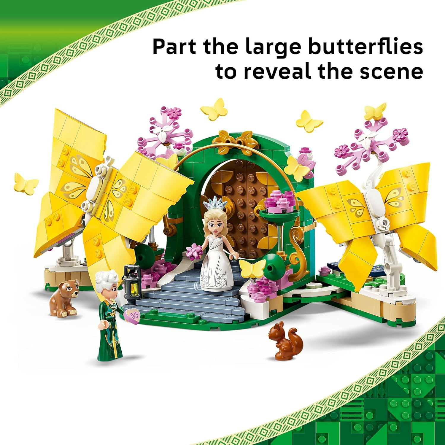 LEGO&reg; Wicked Glinda&rsquo;S Wedding Day Set 75688 Butterfly Toy Inspires Imaginative Role-Play Activities for Kids Aged 8 and Over, Fun Fantasy Toy for Girls and Boys Includes 2 Minidolls 75688 image number 6