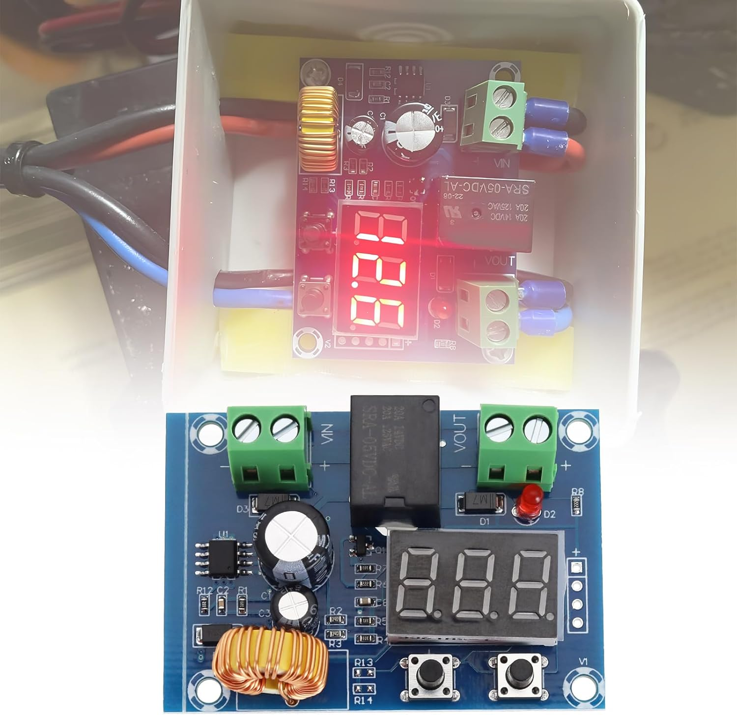 VGOL 2Pcs XH-M609 Battery Low Voltage Disconnect Module Low Voltage Cut off with Digital Display Disconnect Protection for Various Battery and Lithium 12V-36V image number 3