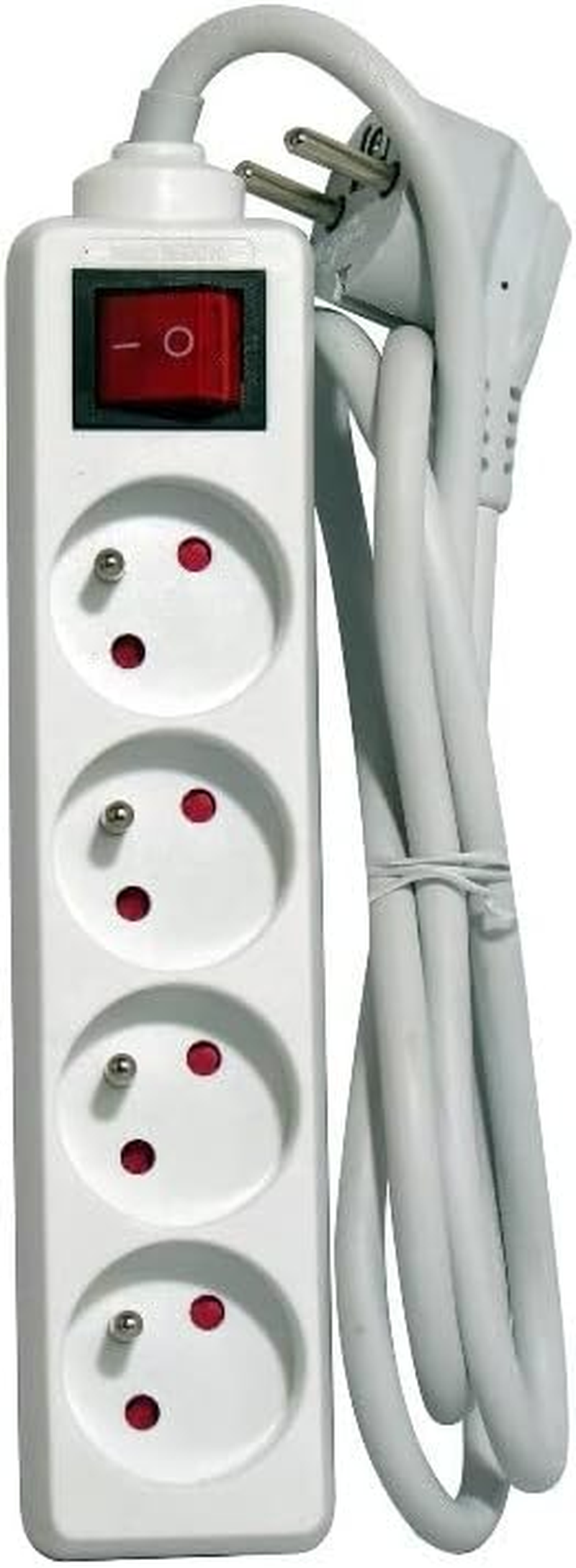 Chacon 16A 3M White 4 Way Switch Power Strip