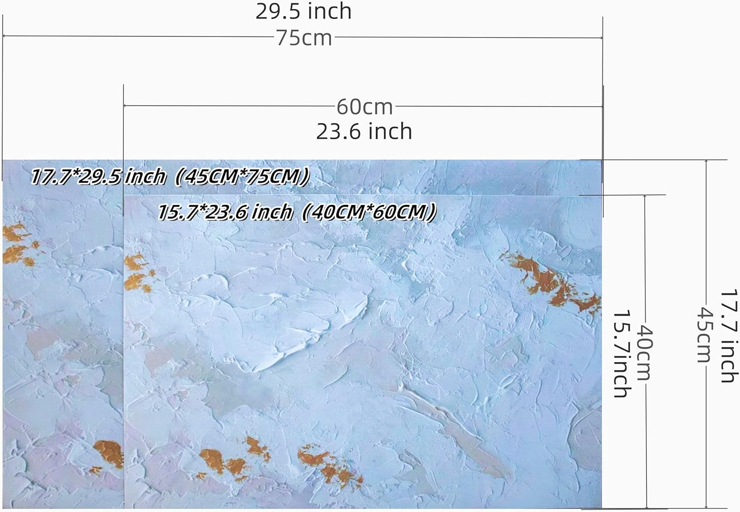 Coffee Mats,Oil Painting Style Quick Drying Mats，Kitchen Counter Dish Drying Mat，Coffee Bar Mats，Non-Slip Design，Keep Clean and Dry (Gray-White-Gold, 17.7*29.5 Inch（45Cm*75Cm）) image number 3