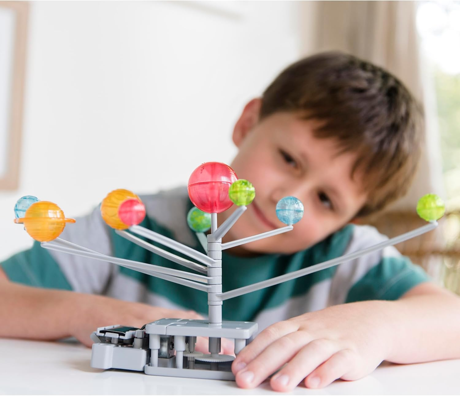 4M Green Science Solar System Toy, Build a Solar System Model, Rotating Planetarium, Solar Hybrid Power, Learn Key Physics Principles image number 6