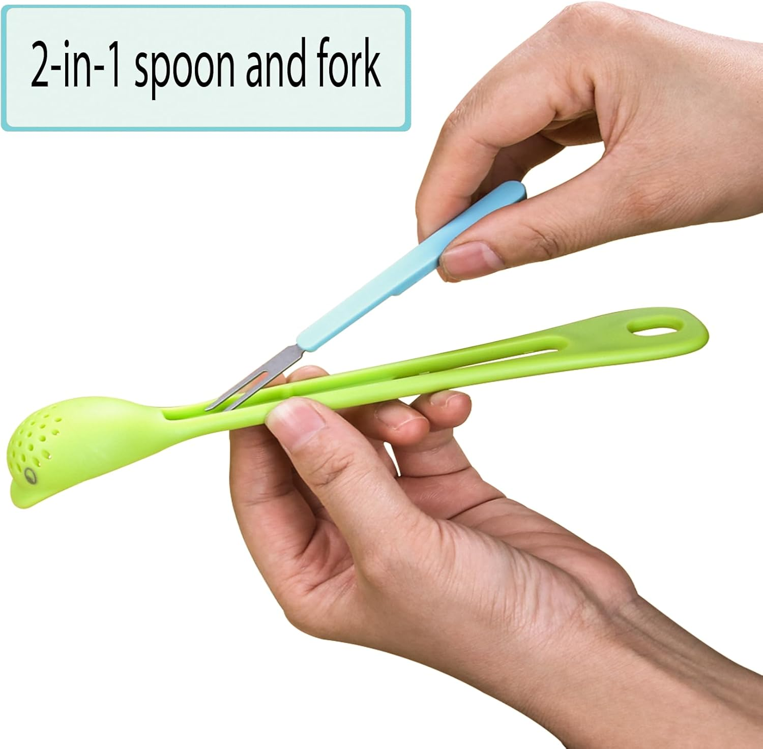 Pickle Forks 2 Pieces Olive Spoon, Pickle Picker Jar Spoon and Fork Set, for Kitchen Olives Cans, Onions, Cucumbers, Slotted Spoon image number 4