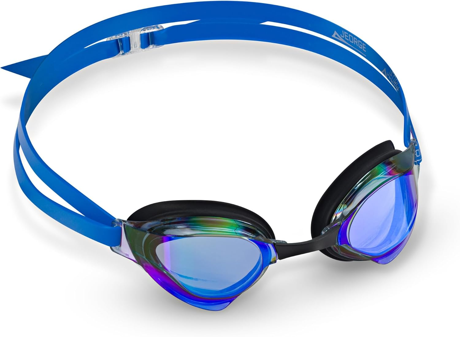 JEORGE Junior Swim Goggles (7-14Yrs), Wide Vision, UV, Competition Swimming Goggles