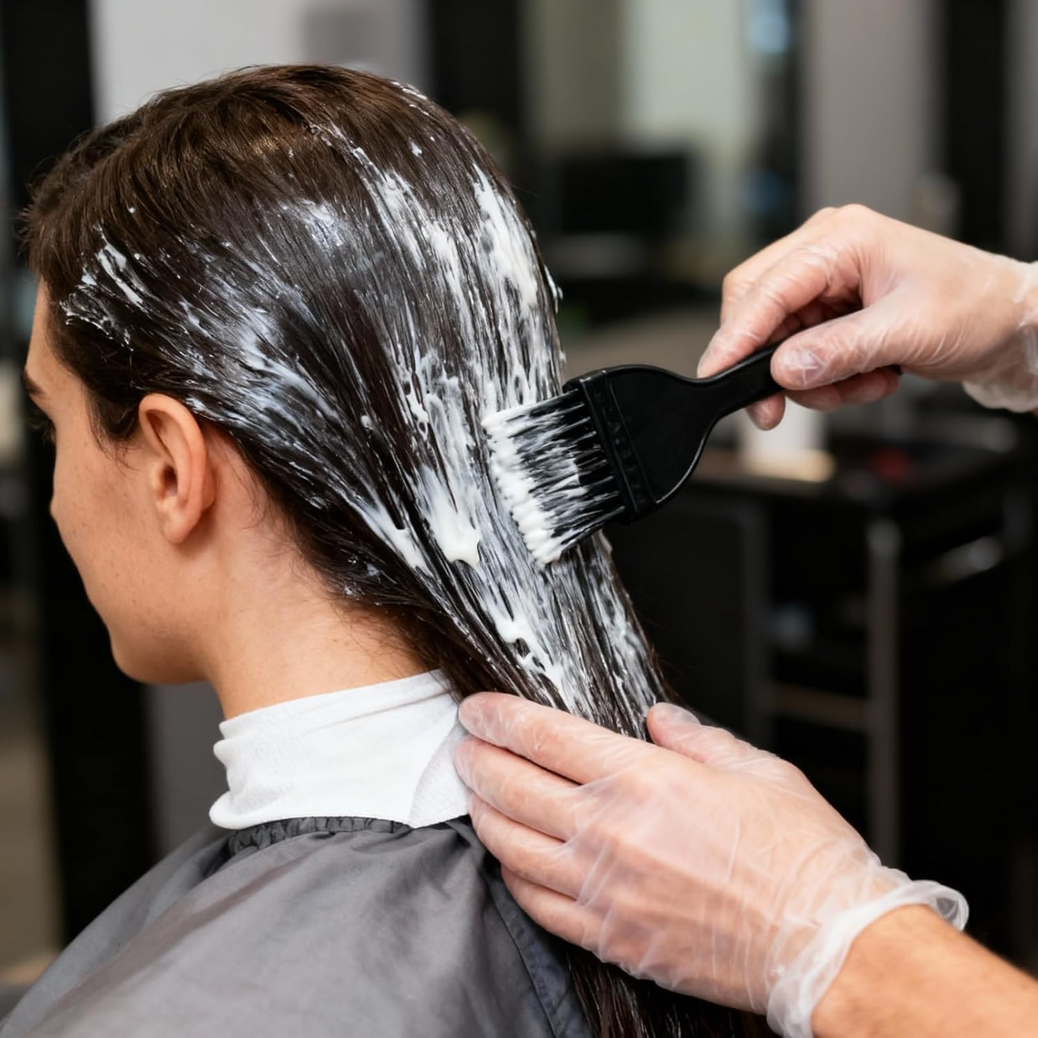 Teccfly Hair Coloring Kit, 6-Piece Hair Dye Mixing Bowl Kit with Applicator Dye & Comb, Mixing Bowl Tint Tool Earmuffs Salon Hair Clips &ndash; Ideal for Home & Salon Hair Coloring​ image number 2