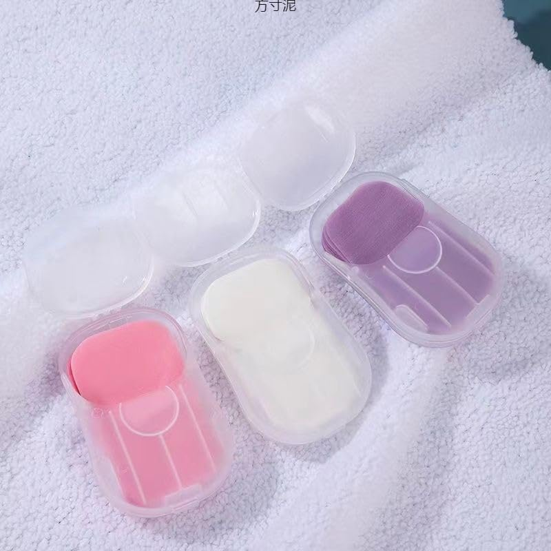 Wsjiabofux 50Pc Portable Soap Sheets, Mini Portable Travel Soap Paper Sheets Disposable Water Soluble Hand Washing Bath Scented Paper for Outdoor, Camping Hiking，Personal Care，Camping and Shampoo image number 5