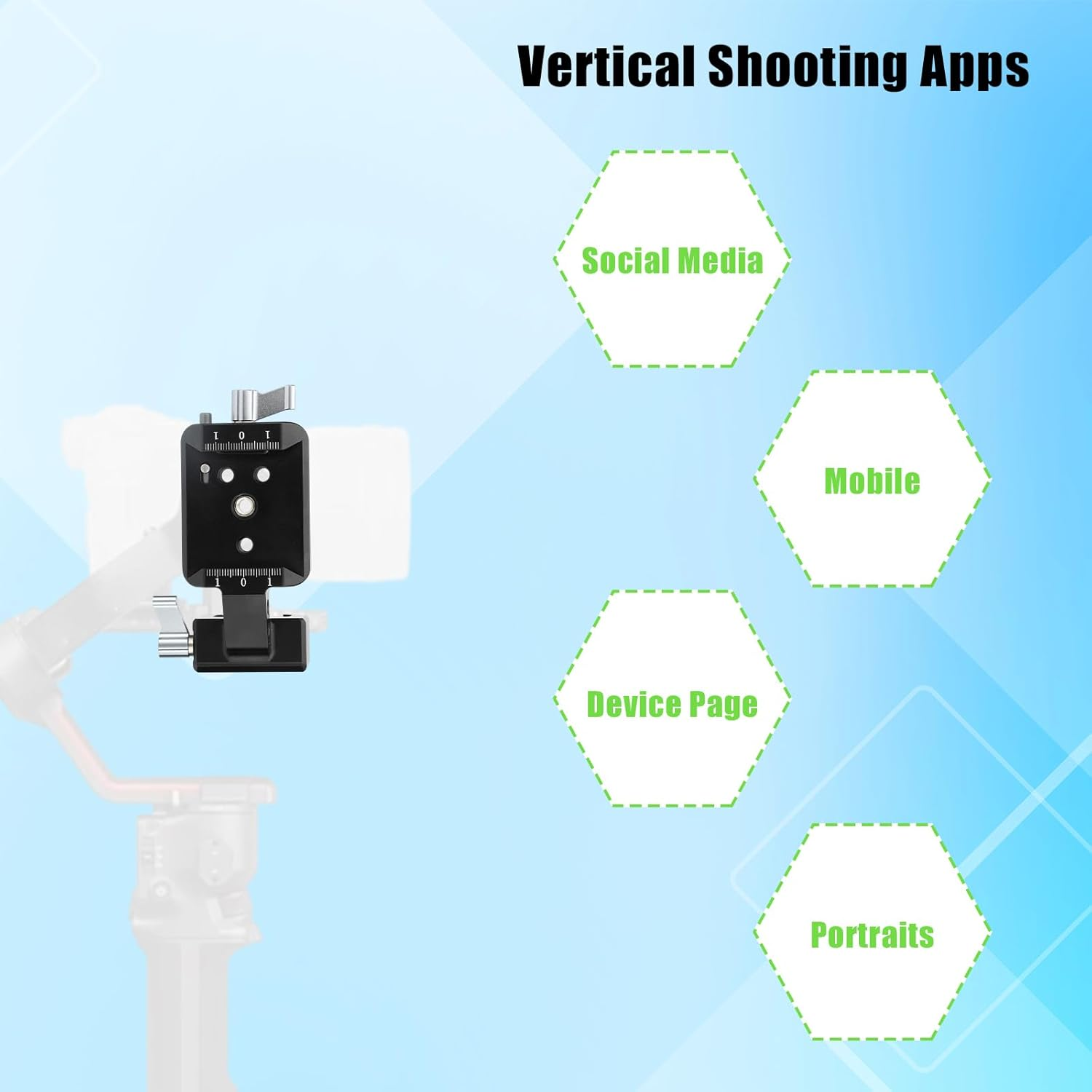 Vertical Camera Mount for DJI RS 2/RS 3/Rs 3 Pro, Professional Gimbal Vertical Camera Adapter Stabilizer Accessory for Shorts Portrait Video Shooting image number 1