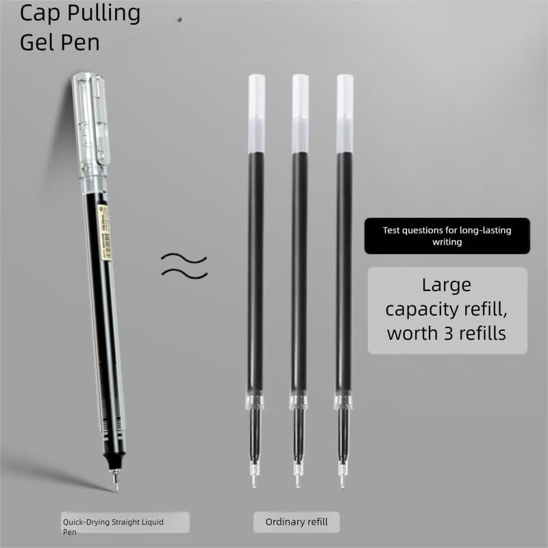 Gel Pens, 12 Pcs 0.5Mm Black Gel Ink Pens Fine Point Smooth Writing Pens, High-End Series Pens for Note Taking, Pretty Gifts for Women, Men, Child image number 5