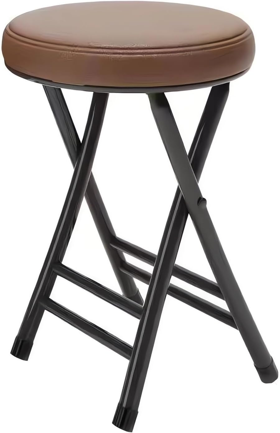 Folding Stool, 50 Cm Height, Padded Seat, Multiple Colours Available A285 (Black)
