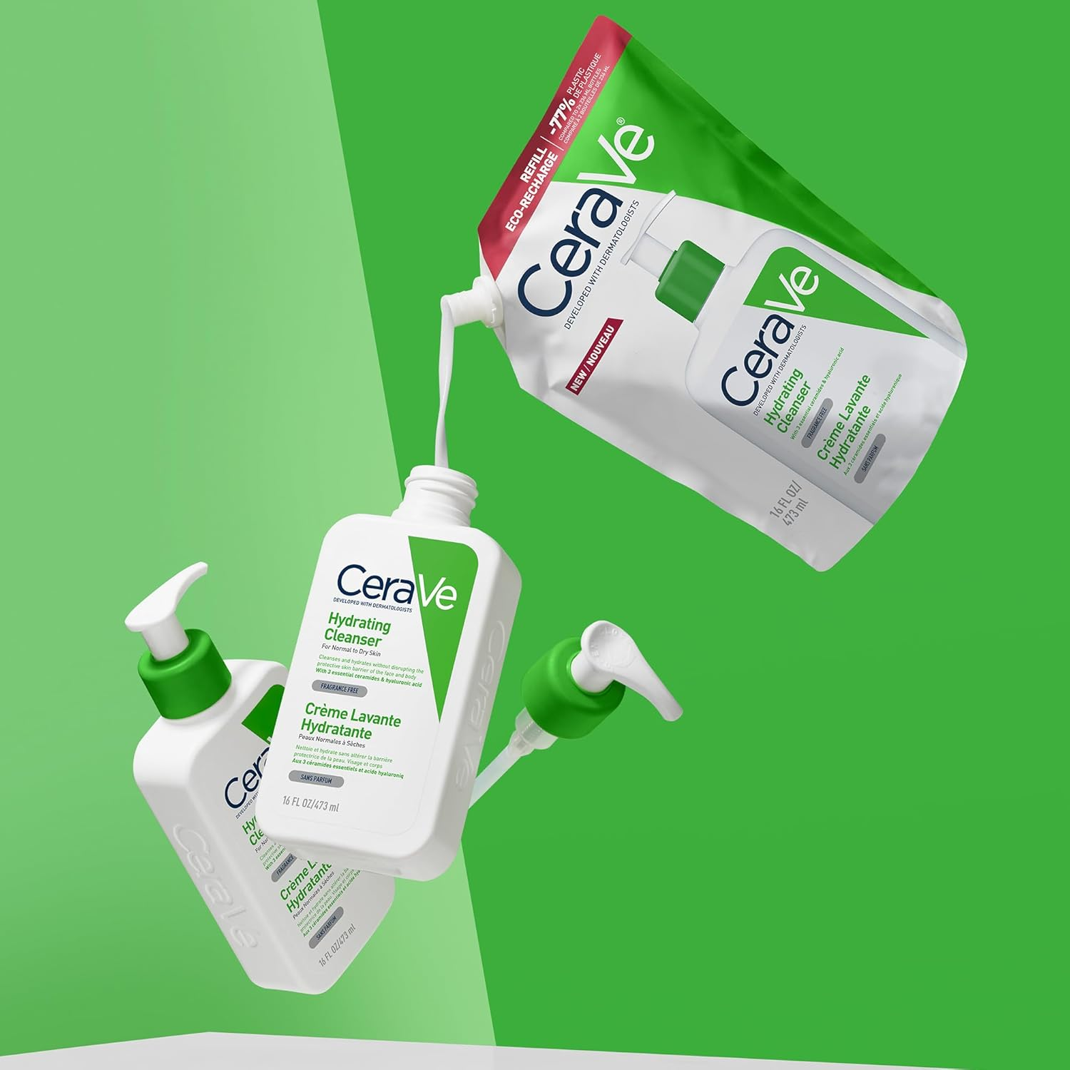 Cerave Hydrating Cleanser Eco-Recharge Refill 473 Ml