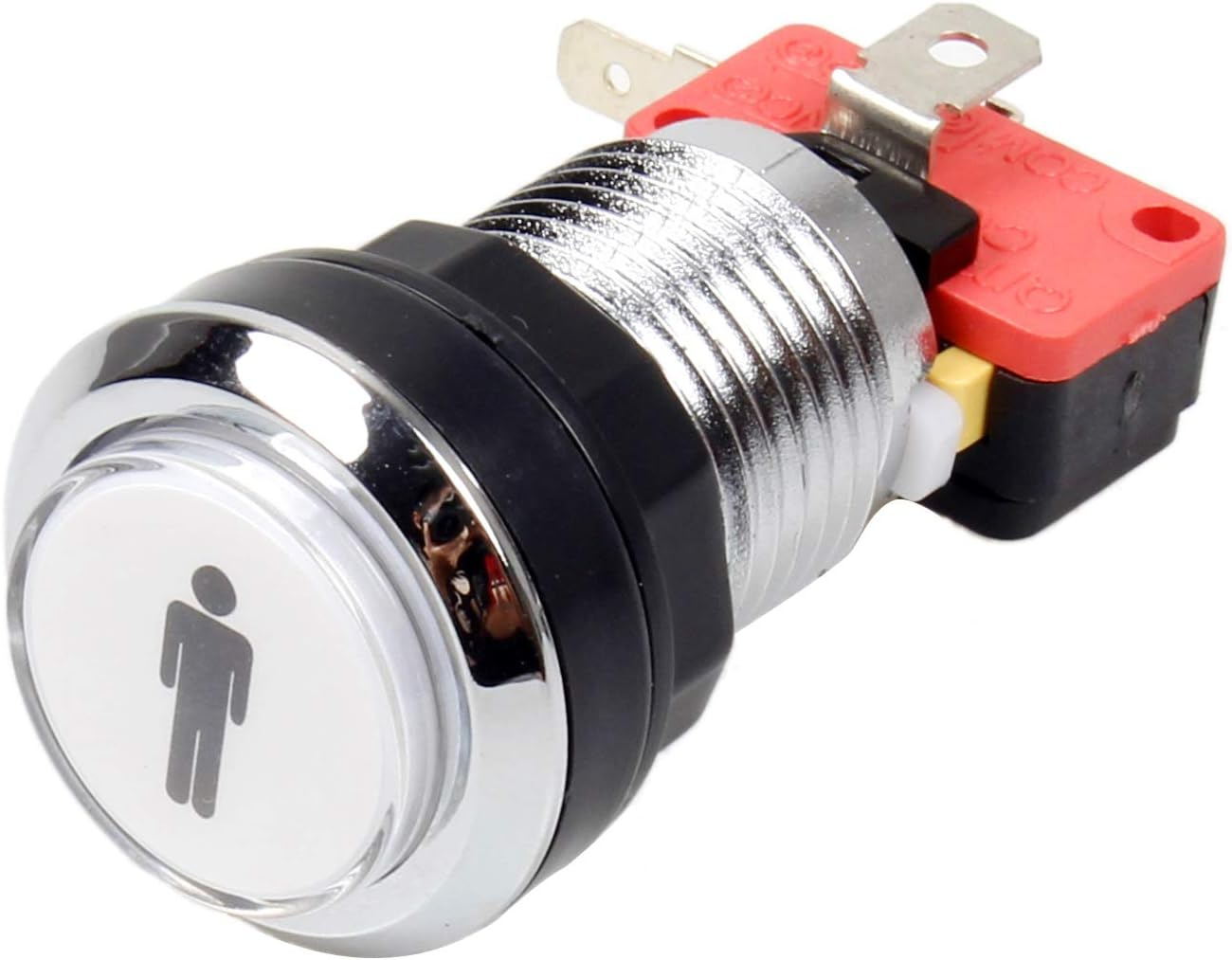 EG Starts Arcade Buttons Chrome Silver Plated 5V / 12V LED Illuminated Push Button 1P / 2P Player Start Buttons / 2X Coin Buttons for Mame/Jamma/Fighting Games/Arcade Video Games Kit Parts