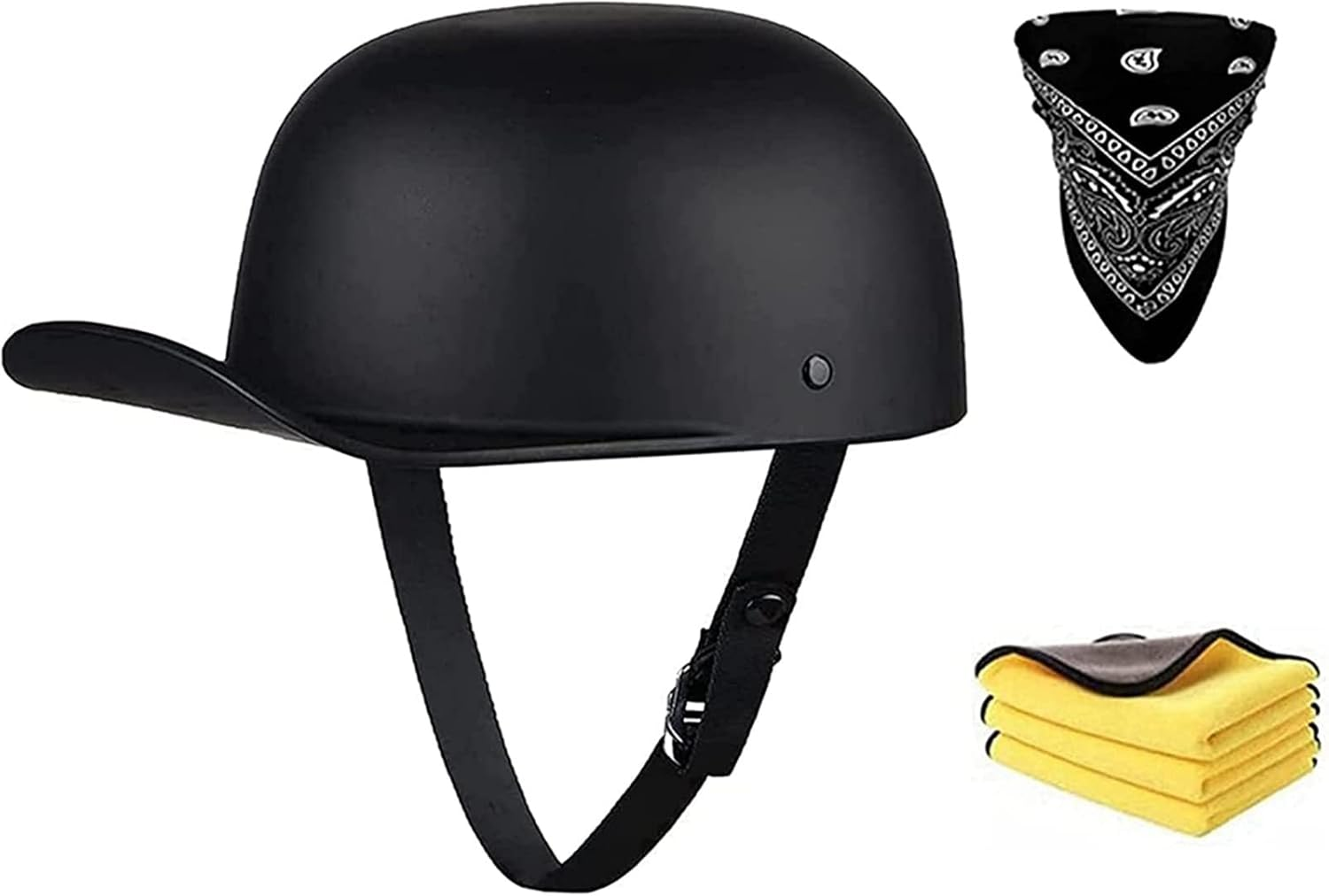 Retro Baseball Cap Motorcycle Half Helmet, ECE Approved Half Face Helmets Lightweight Adult Open Face Half Helmet for Men Women Scooter Touring Moped Street Helme E,L=56-58CM image number 6