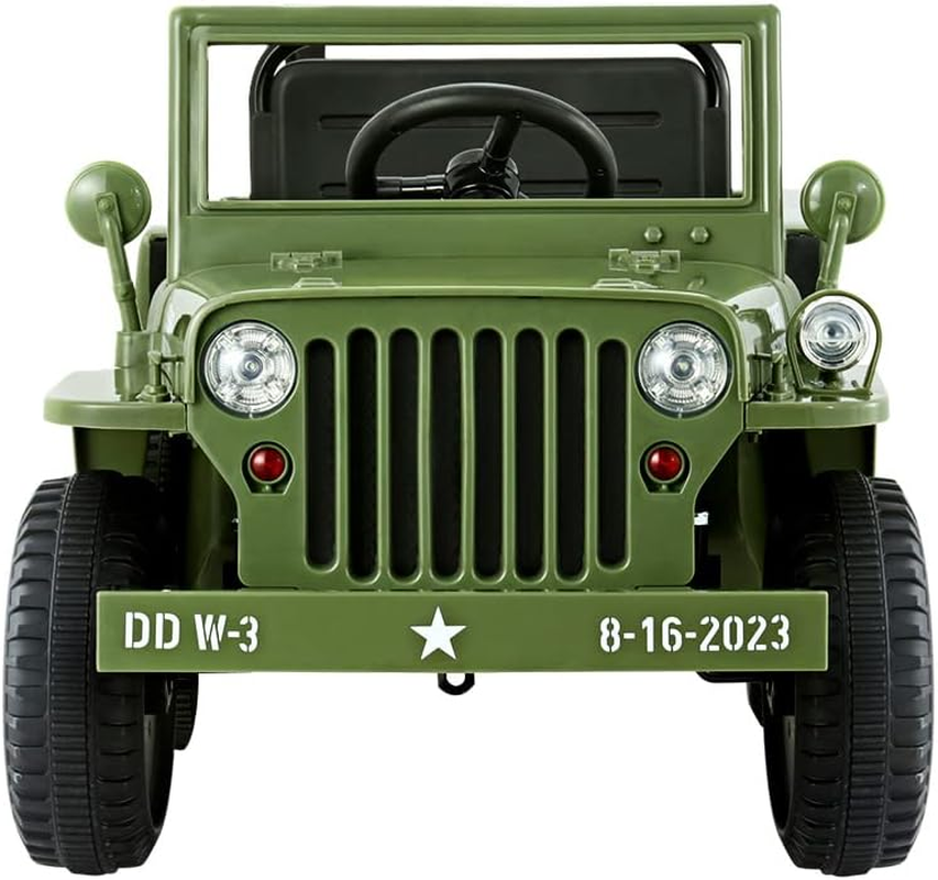 Rigo Kids Ride on Car Jeep, Remote Control 12V Battery Horn Headlight Built-In Music 30Kg Capacity Safety Seat Belt Electric Cars for Toddlers Baby Walkers Little Tikes Rides Kid Toy Olive image number 3