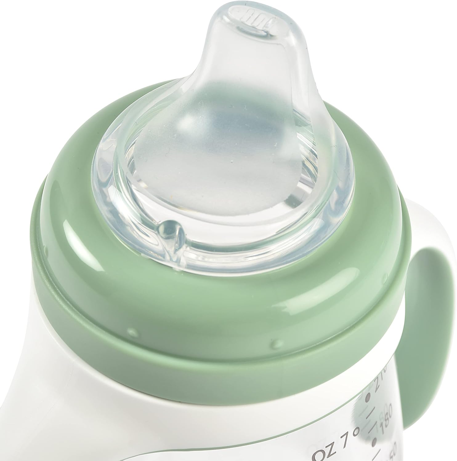 Beaba 2 in 1 Bottle to Sippy Learning Cup, Sage Green, 210 Ml Capacity image number 1