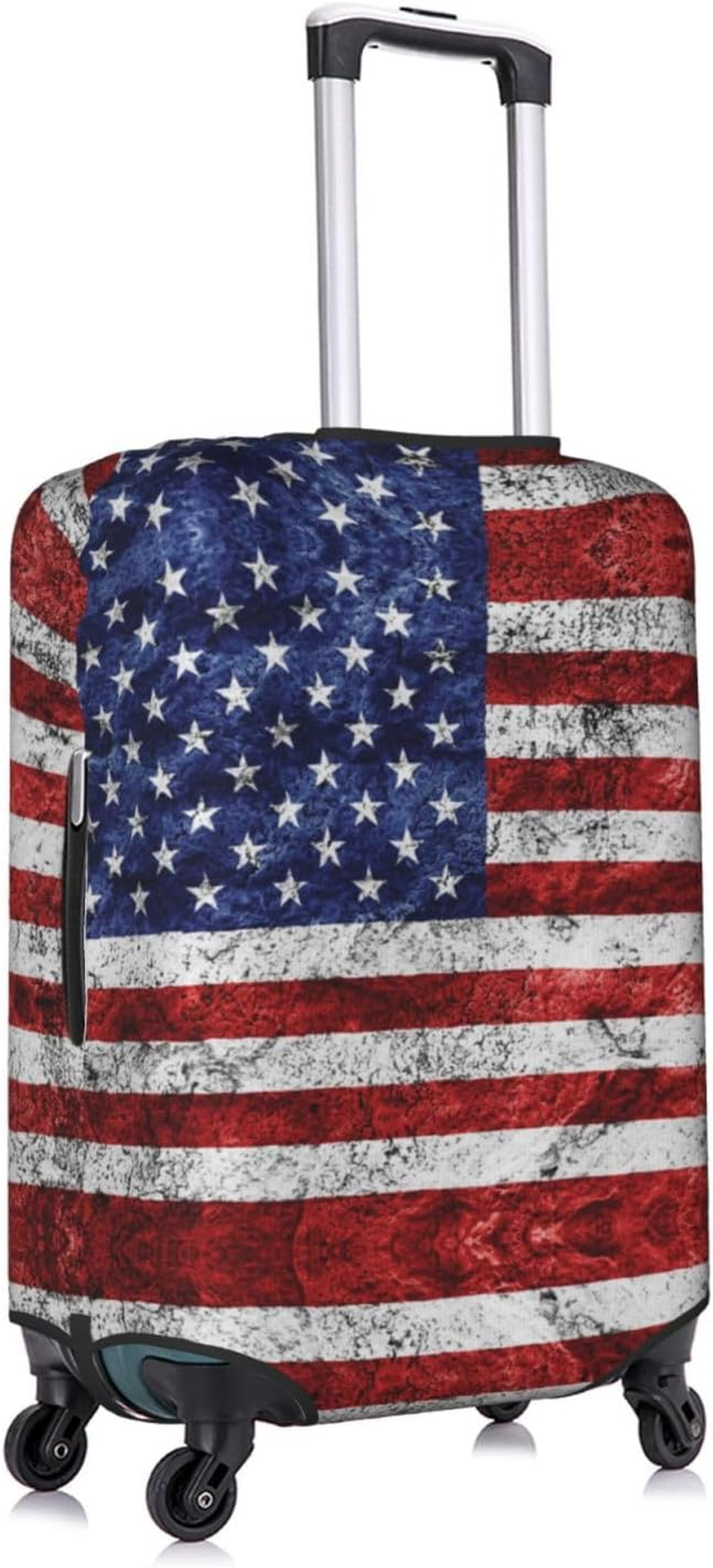 Obabo Butterfly Purple Travel Luggage Cover,Washable Suitcase Cover Protector Anti-Scratch Suitcase Cover Fits 18-32 In, American Flag Independence Fourth of July, X-Large image number 2