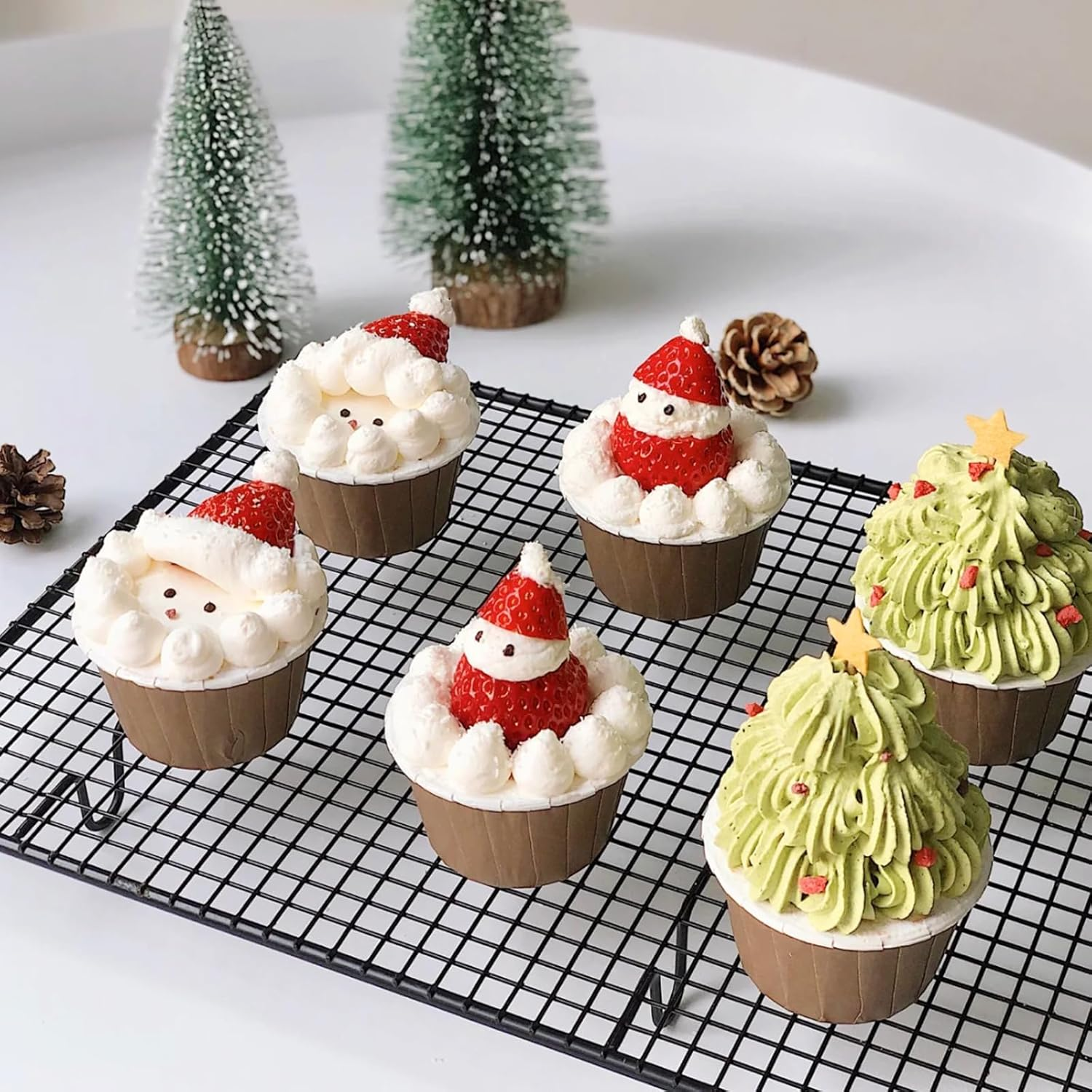 Cake Decorating Kit 7 Pieces Pleated Skirt Piping Nozzles Set, Stainless Steel Ruffle Piping Tips, Cake Frosting Tools, Cookie Press Gun, Cupcake Frosting Piping Kit, Piping Tips for Cake Decorating image number 1